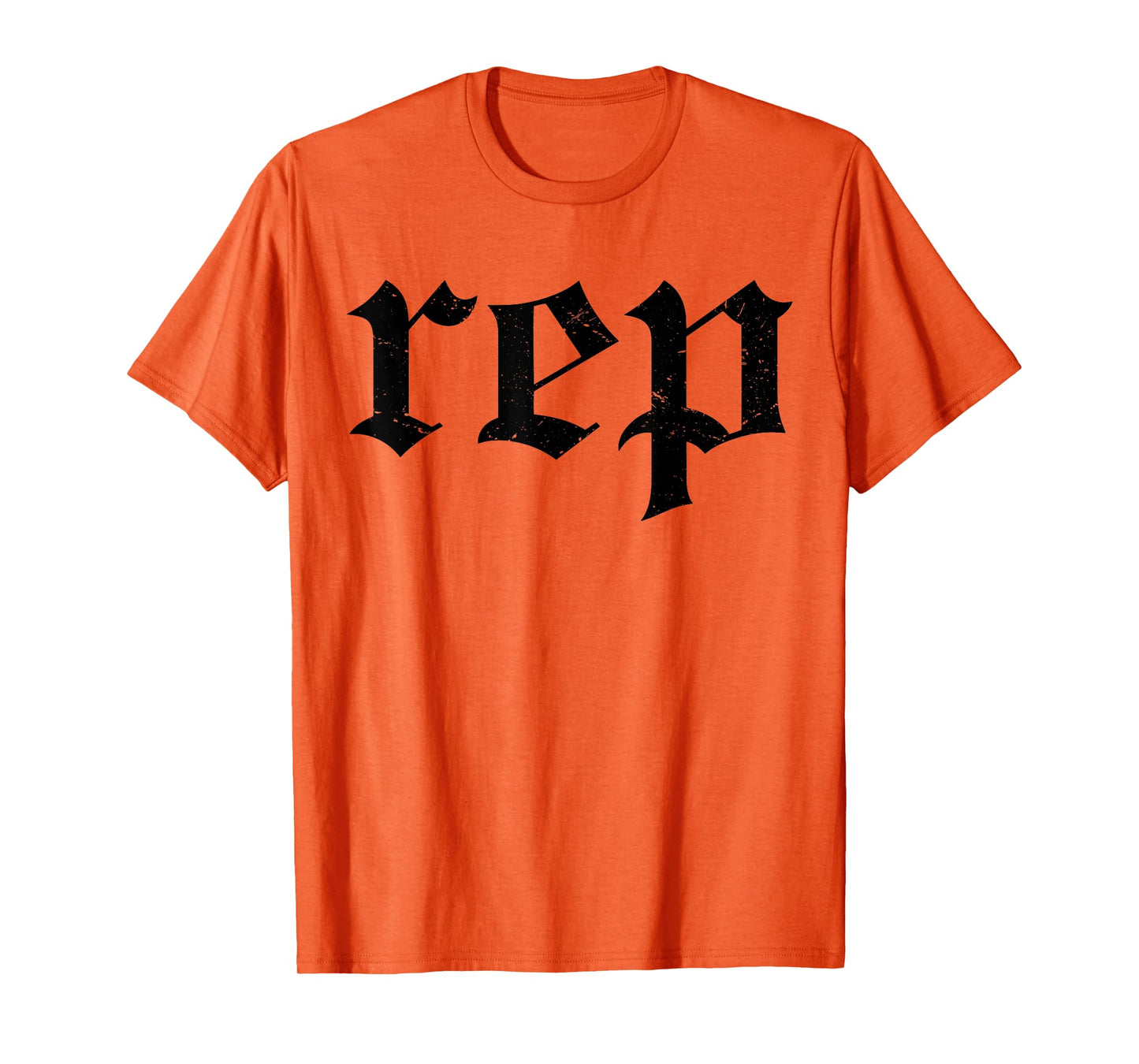 Vintage Distressed Effect Rep Expression T-Shirt