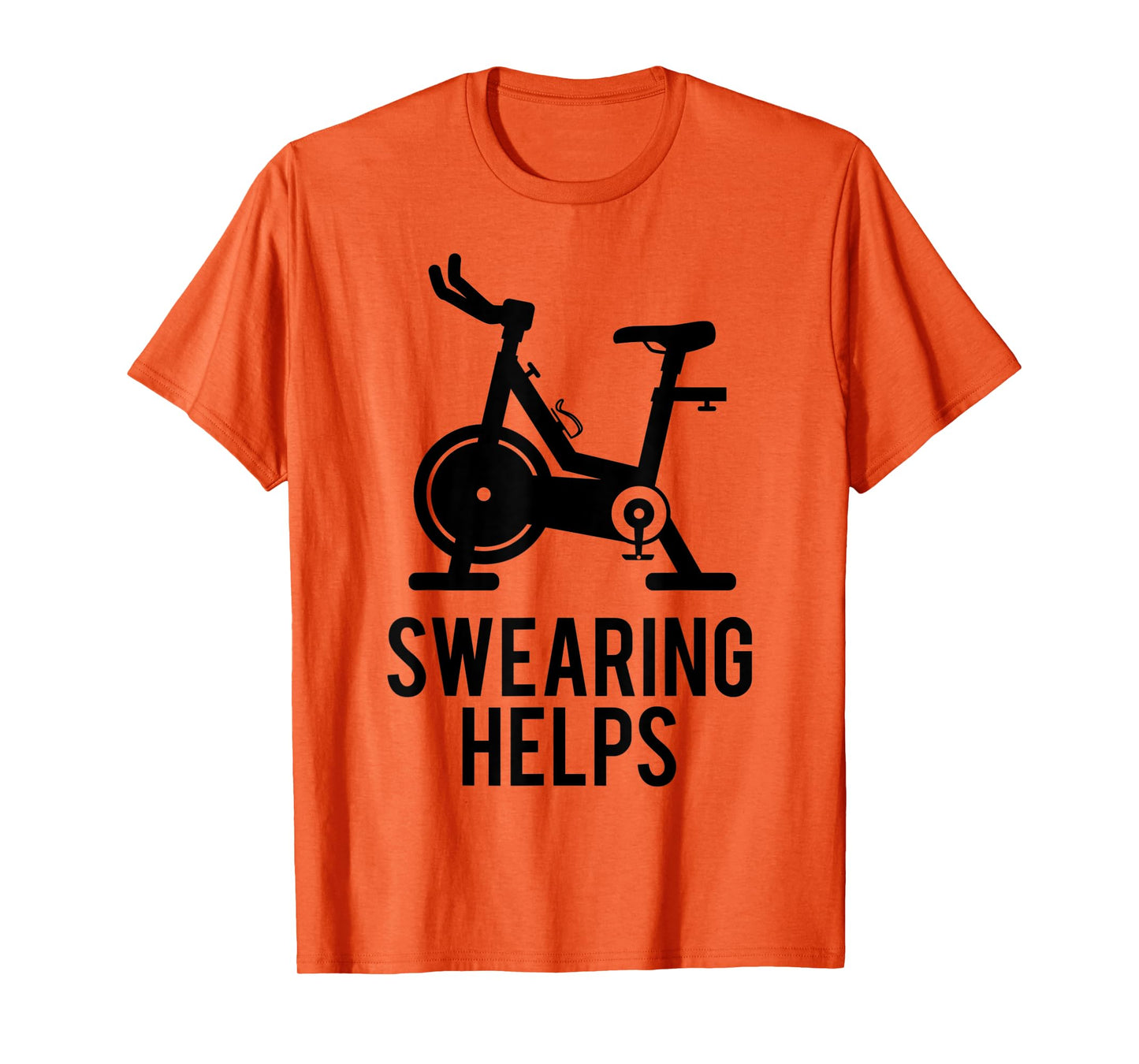 Funny Spin Class Swearing Helps Spinning Gift Gym Fitness T-Shirt