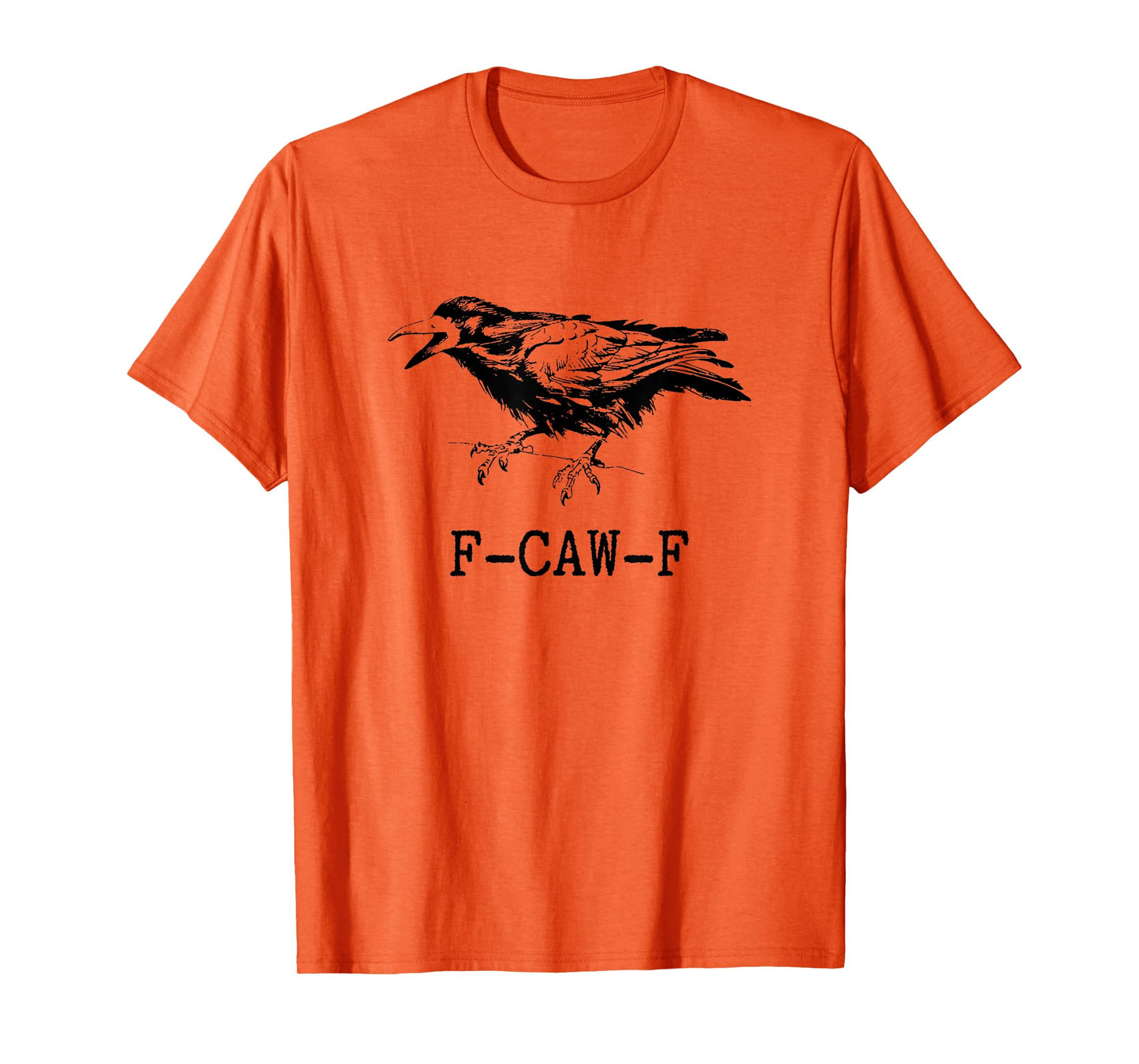 Vintage F-Caw-F Black Bird Pun Black FCAWF Crow T-Shirt
