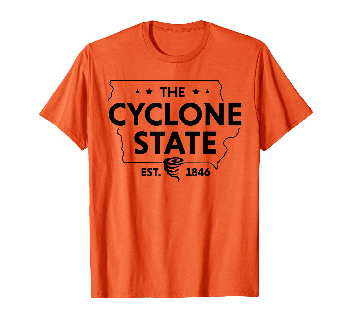 The Cyclone State Iowa Map Proud EST 1846 For Men Women T-Shirt