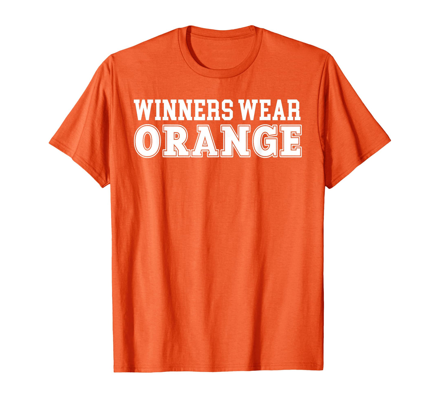 Winners Wear Orange Team Spirit Color War Wear Camp Game T-Shirt