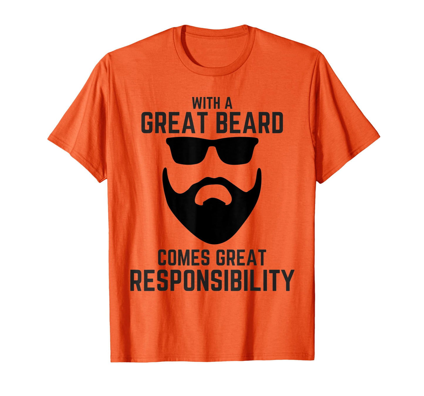 Mens Mens Great Beard Comes Great Responsibility Beard T-Shirt