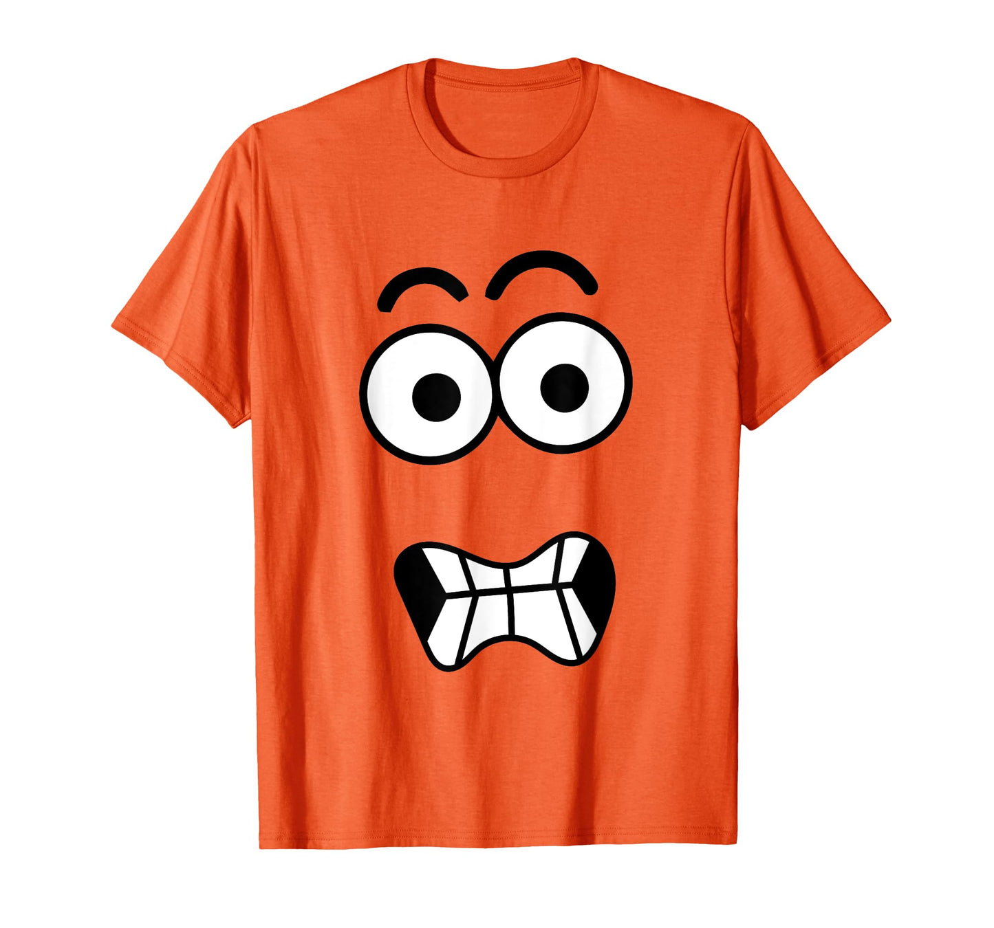 Funny Carrot Face Spooky Eyes Cracked Smile Halloween T-Shirt
