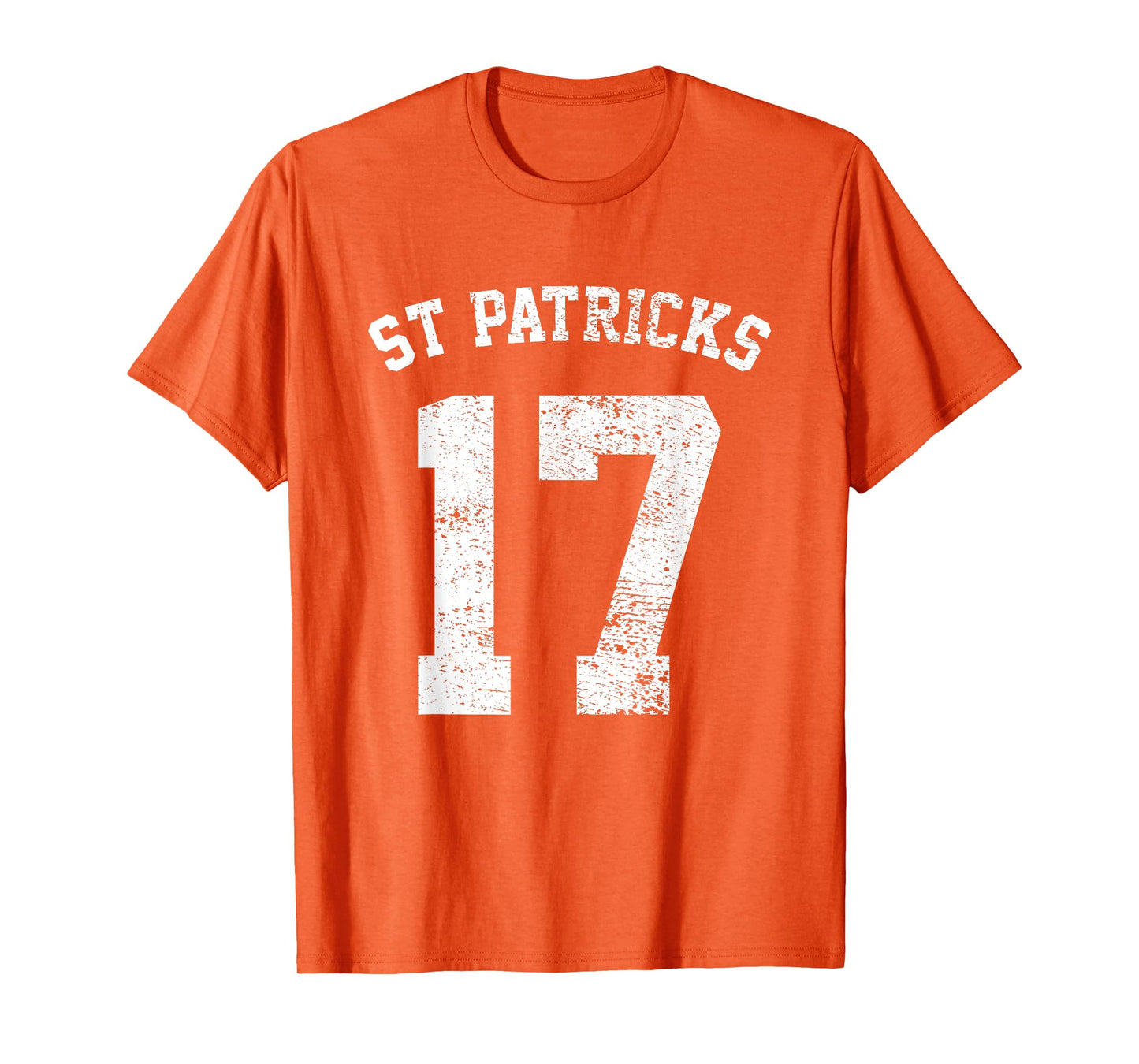 St Patricks Day March 17 Retro Distressed College Varsity T-Shirt