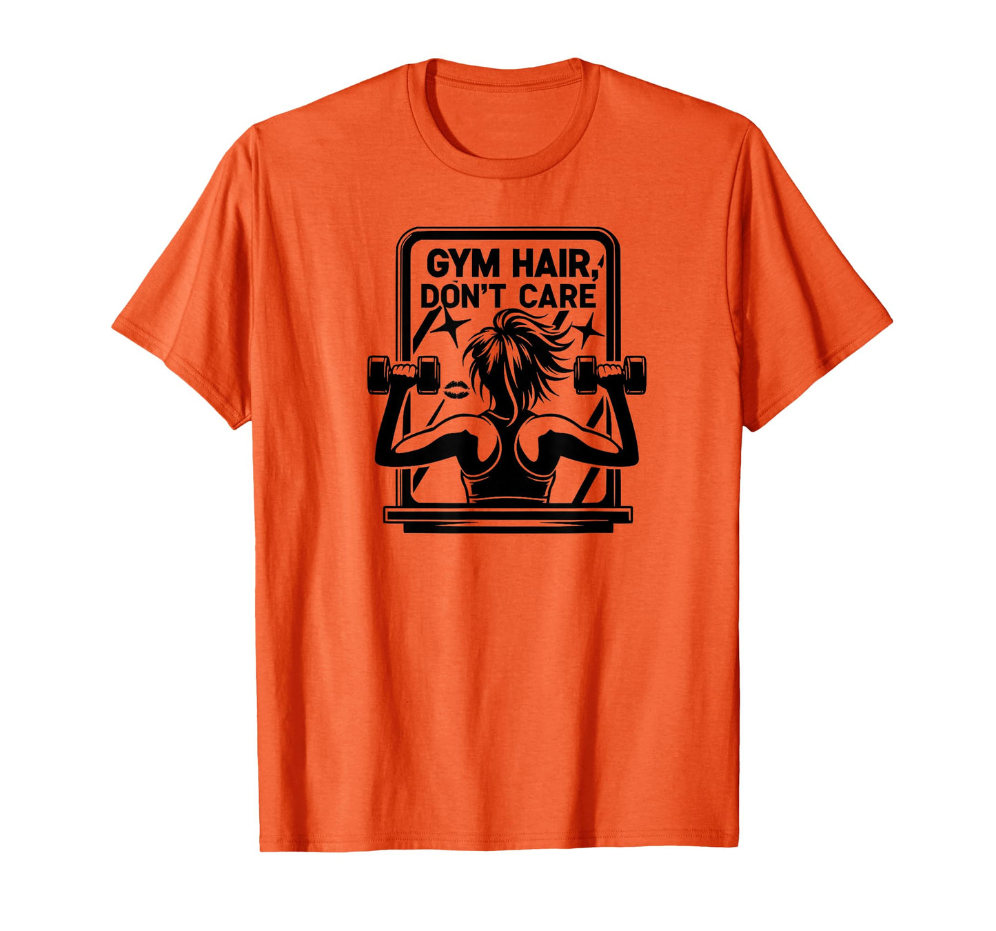 Gym Hair Don't Care, Girl Fitness Training Workout Gym T-Shirt