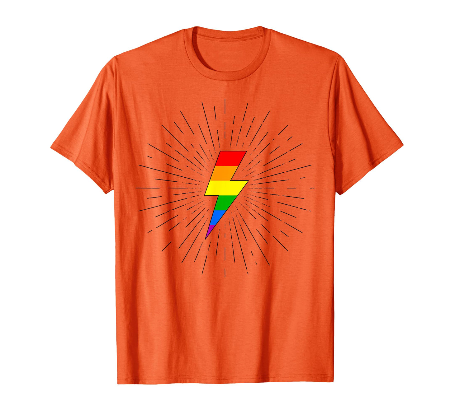 LGBT Lightning bolt gay lesbian pride rainbow flag T-Shirt