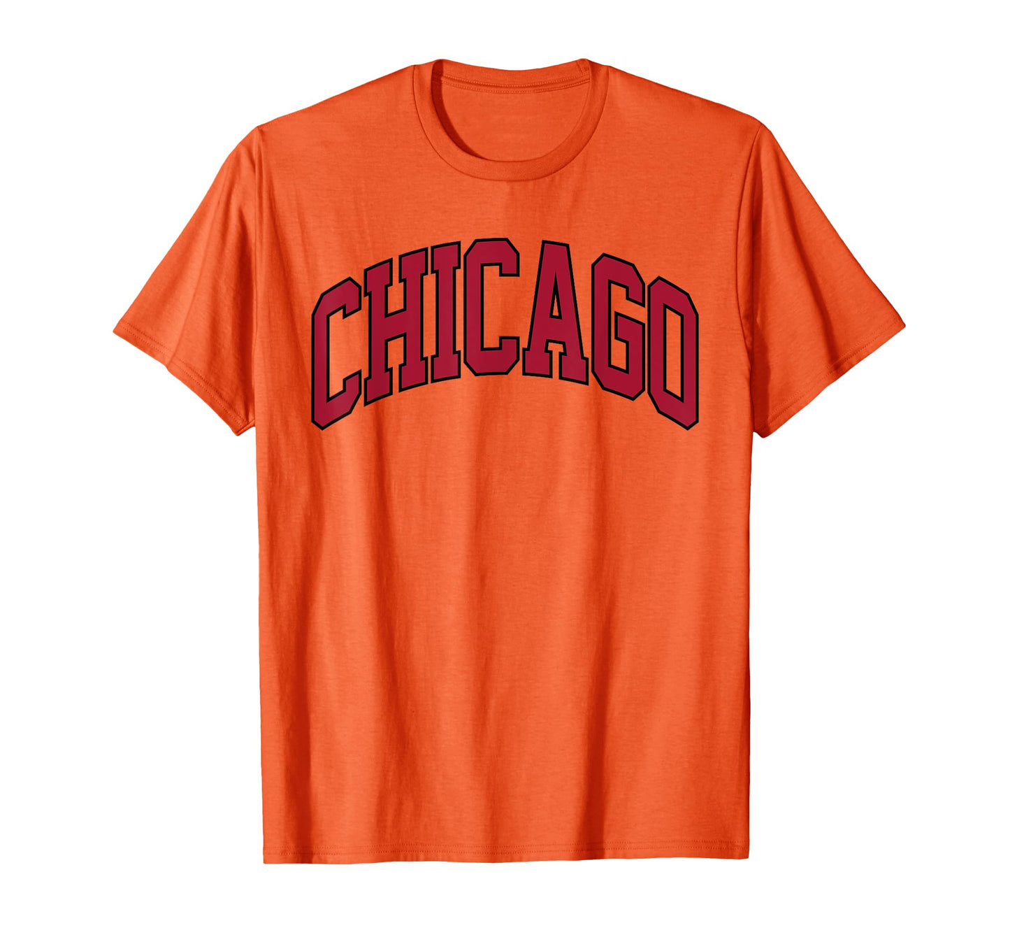 Retro Chicago Throwback Classic Chicago Men Women Red Black T-Shirt