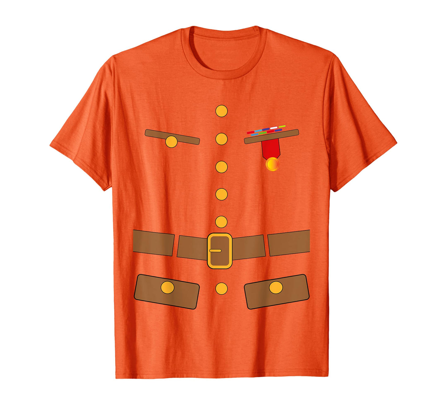 Party Theme Colonel Outfit Col Vest Color Mustard Costume T-Shirt