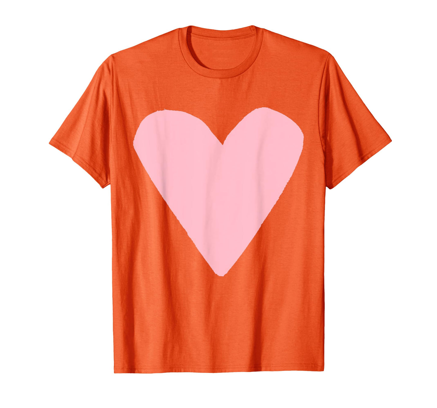 Light Pink Heart Orange T-Shirt
