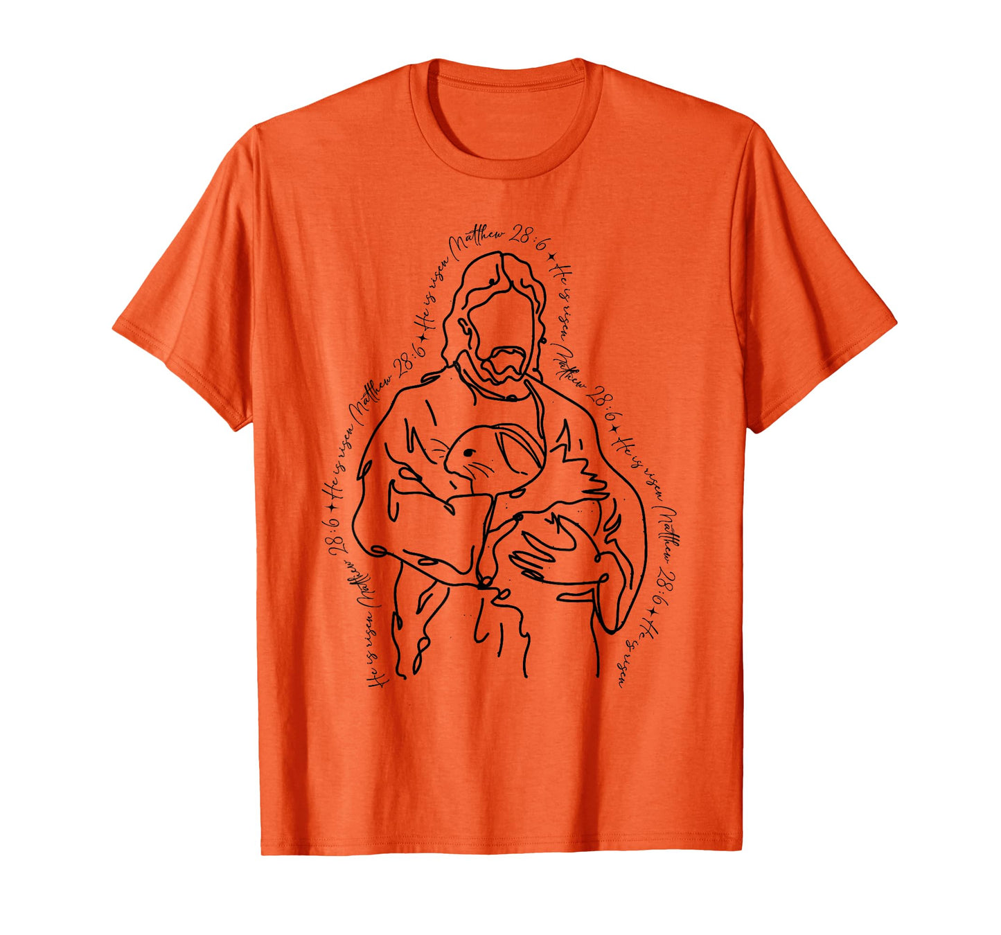 Easter Jesus Rabbit He Is Risen Religious Christian Women T-Shirt