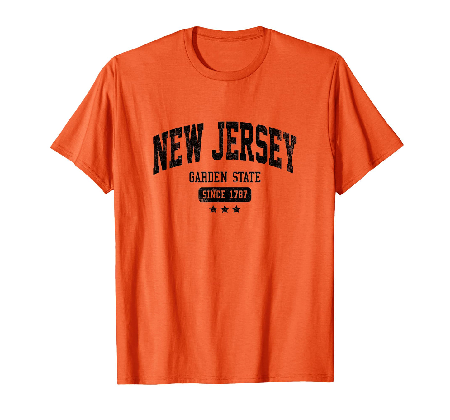 Vintage New Jersey The Garden State NJ USA Weathered Dark T-Shirt