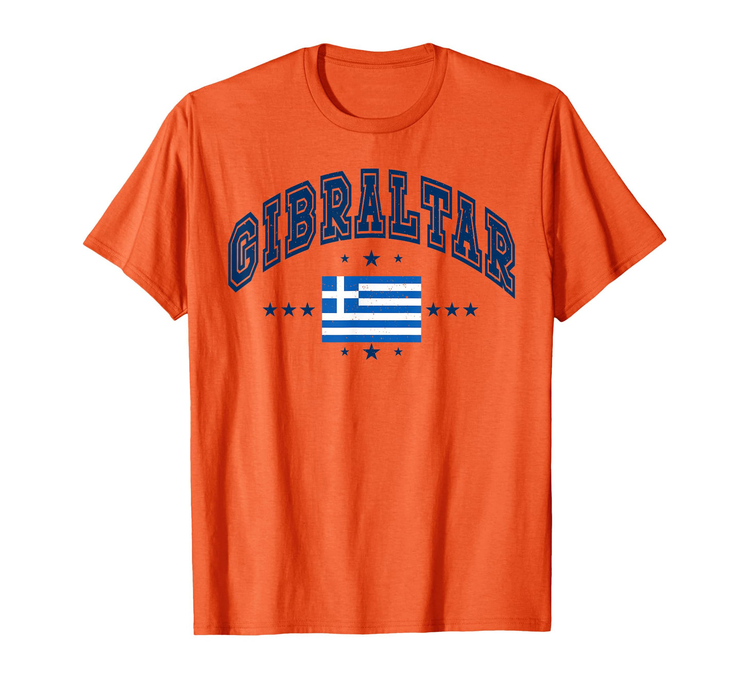 Retro Gibraltar Men Women Athletic Throwback Flag T-Shirt