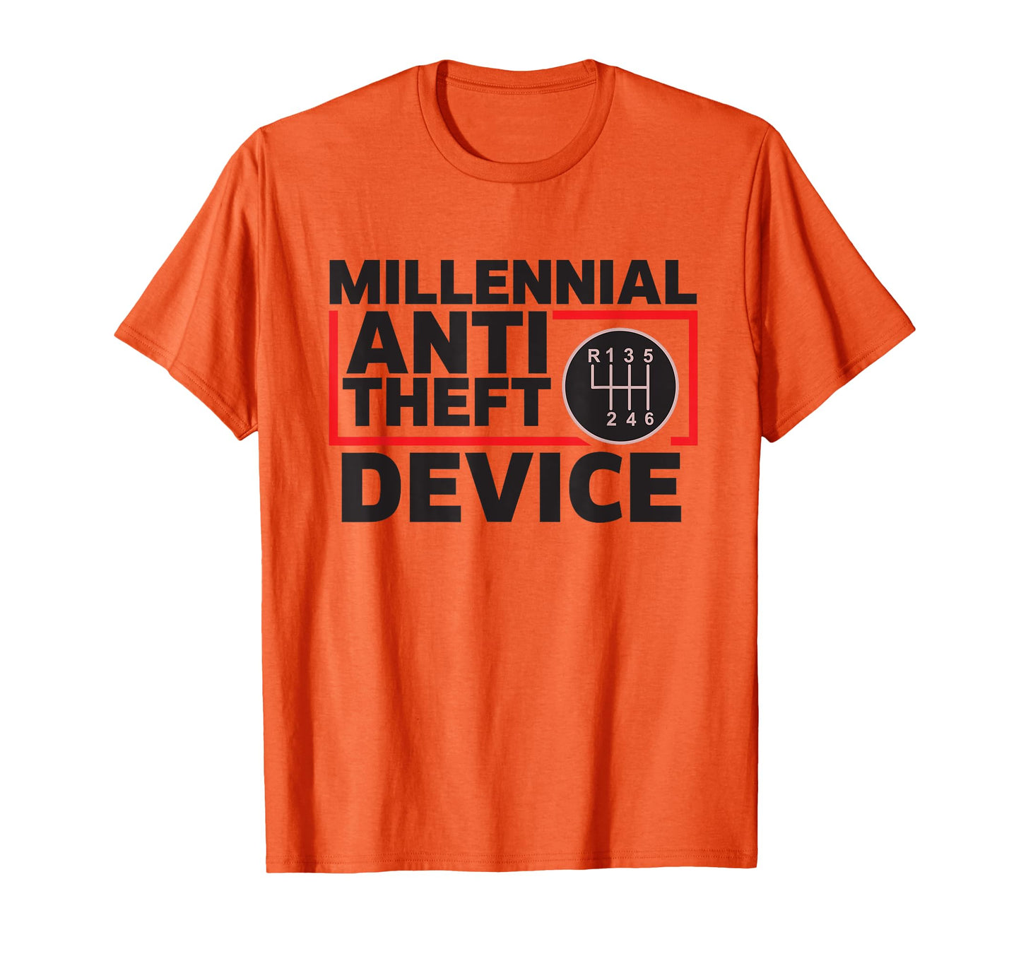Manual Transmission Gear Stick Millennial Anti-Theft Device T-Shirt