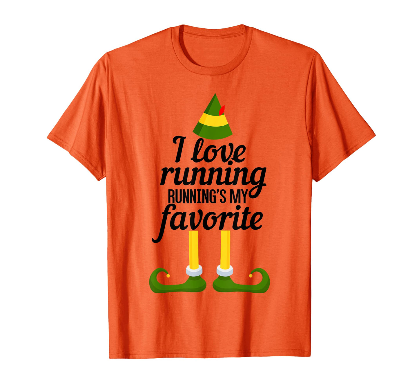 I Love Running, Running's My Favorite Funny Christmas TShirt T-Shirt