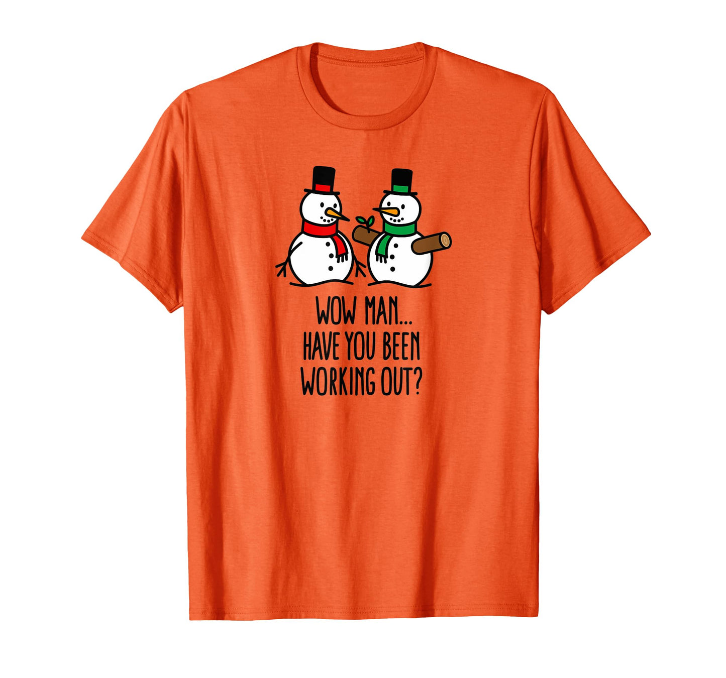 Funny Christmas funny Gym bodybuilding Workout Snowman xmas T-Shirt