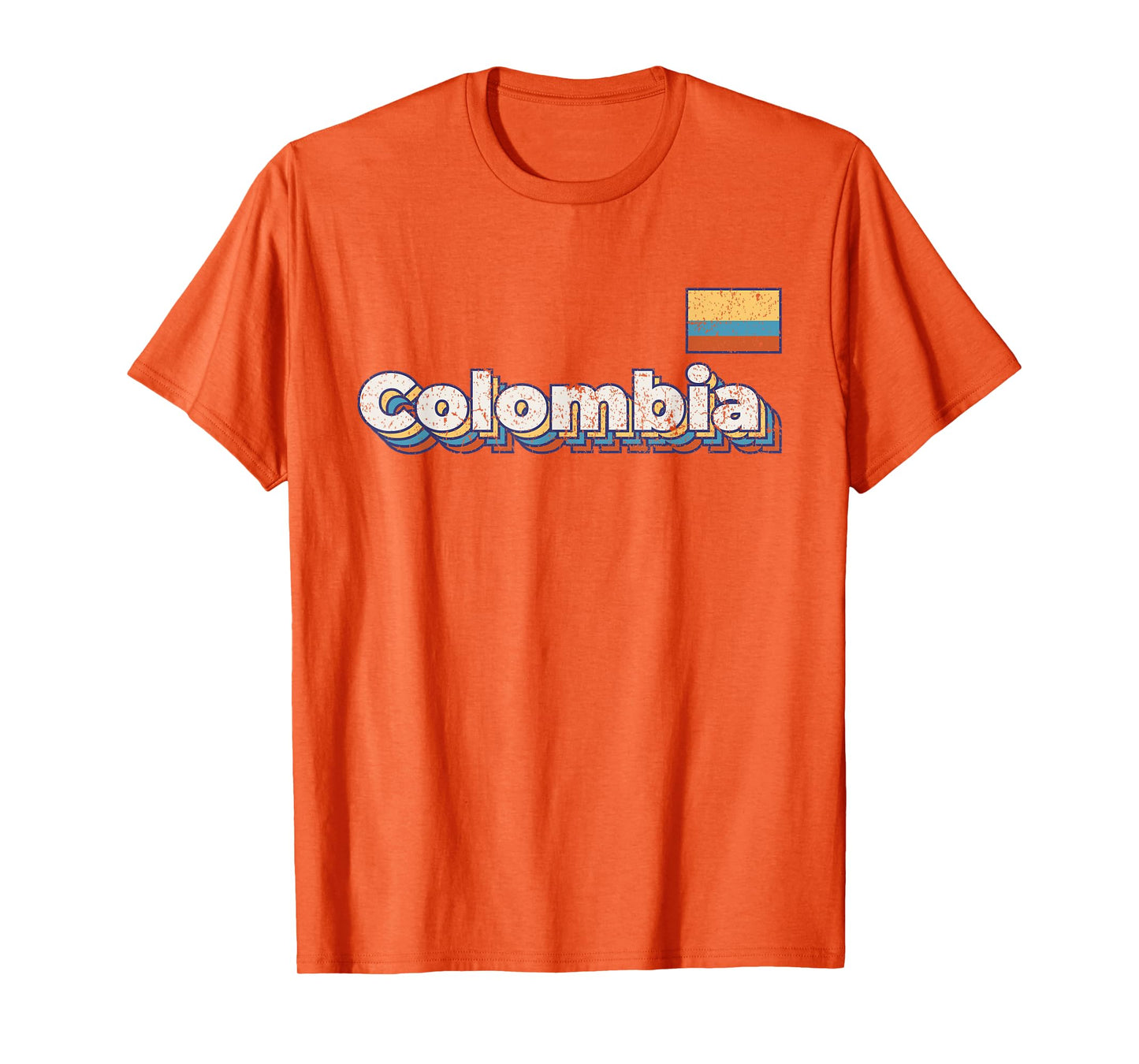 Vintage Retro Faded Colombia Flag Colombian Pride T-Shirt