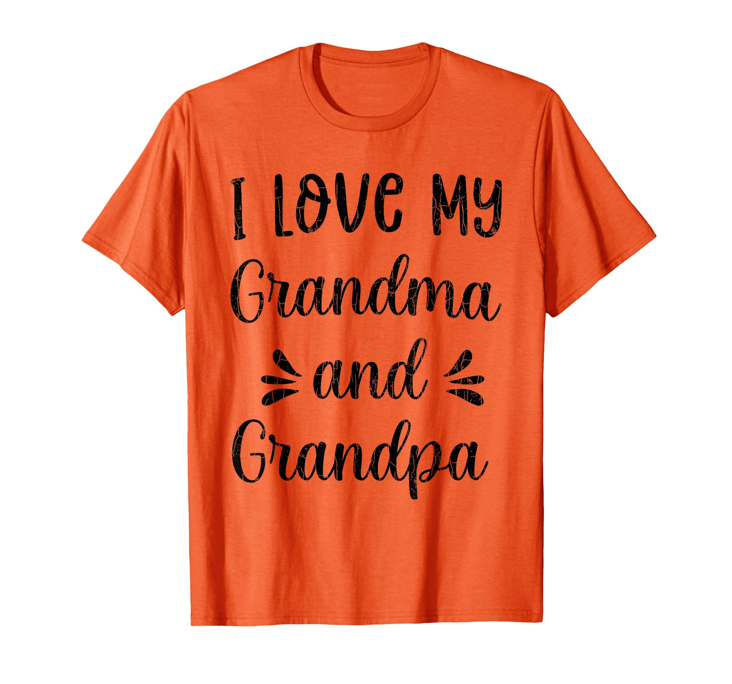 I Love My Grandma And Grandpa Funny Grandparents Graphic T-Shirt