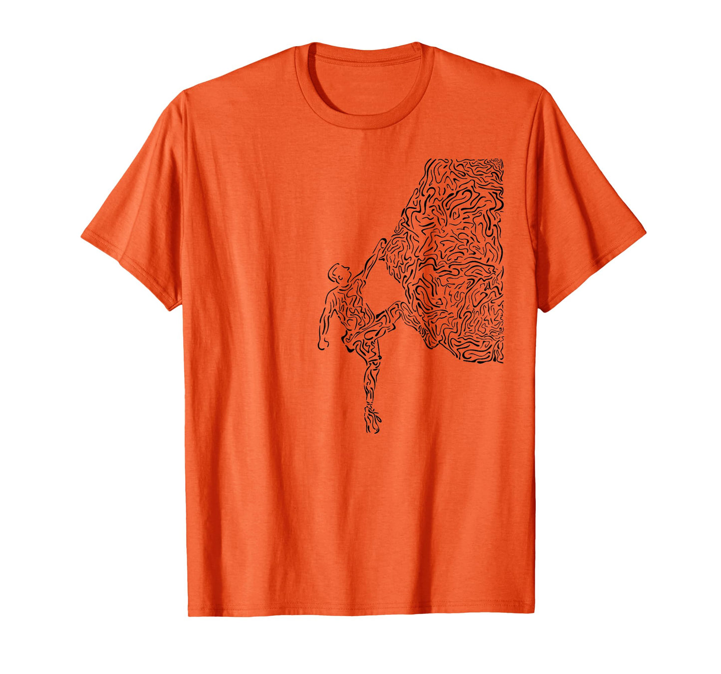 Bouldering Rock Climber Nature Sport Drawing Climbing T-Shirt