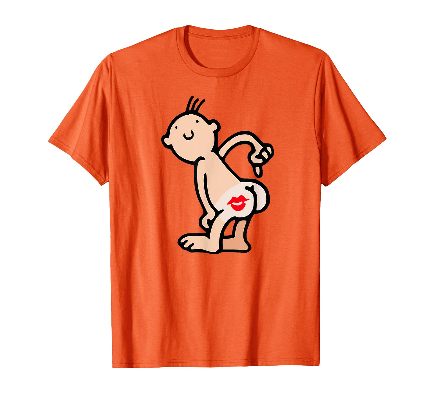 Just Kiss My Ass Tee Shirt Big Red Kisser On My Butt T-Shirt