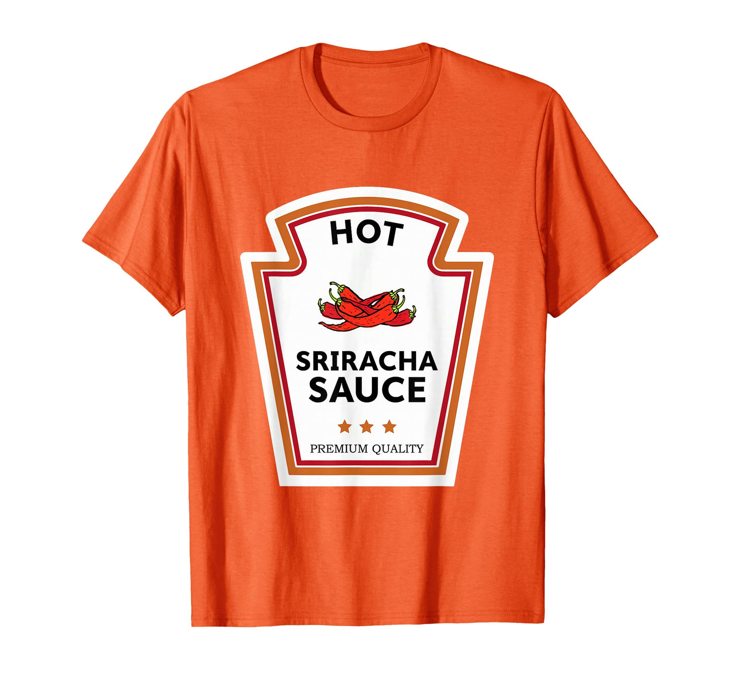 J. Walker Unisex-Adults Hot Sriracha Sauce Condiment Group Costume T-Shirt, Red, Small, Short Sleeve, T-Shirt