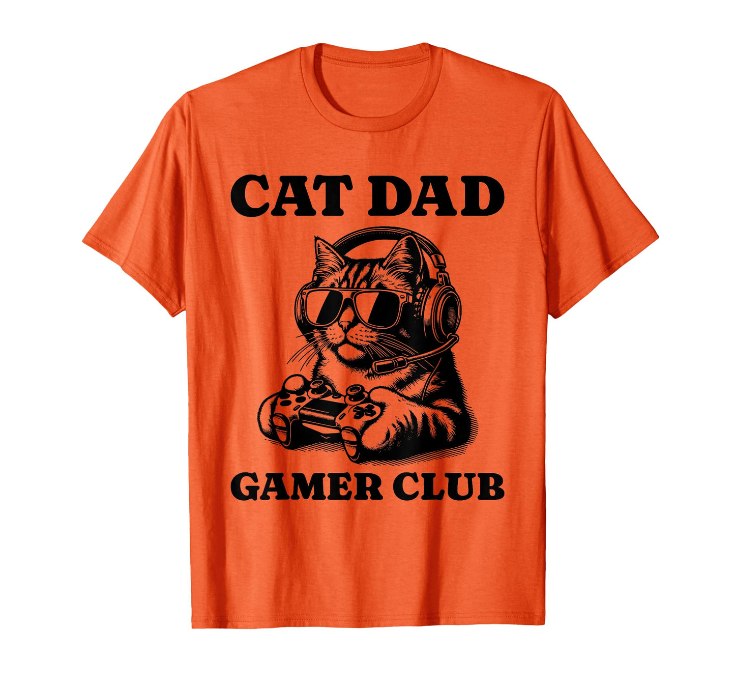 Cat Dad Gamer Club Video Games Cat Player Men T-Shirt