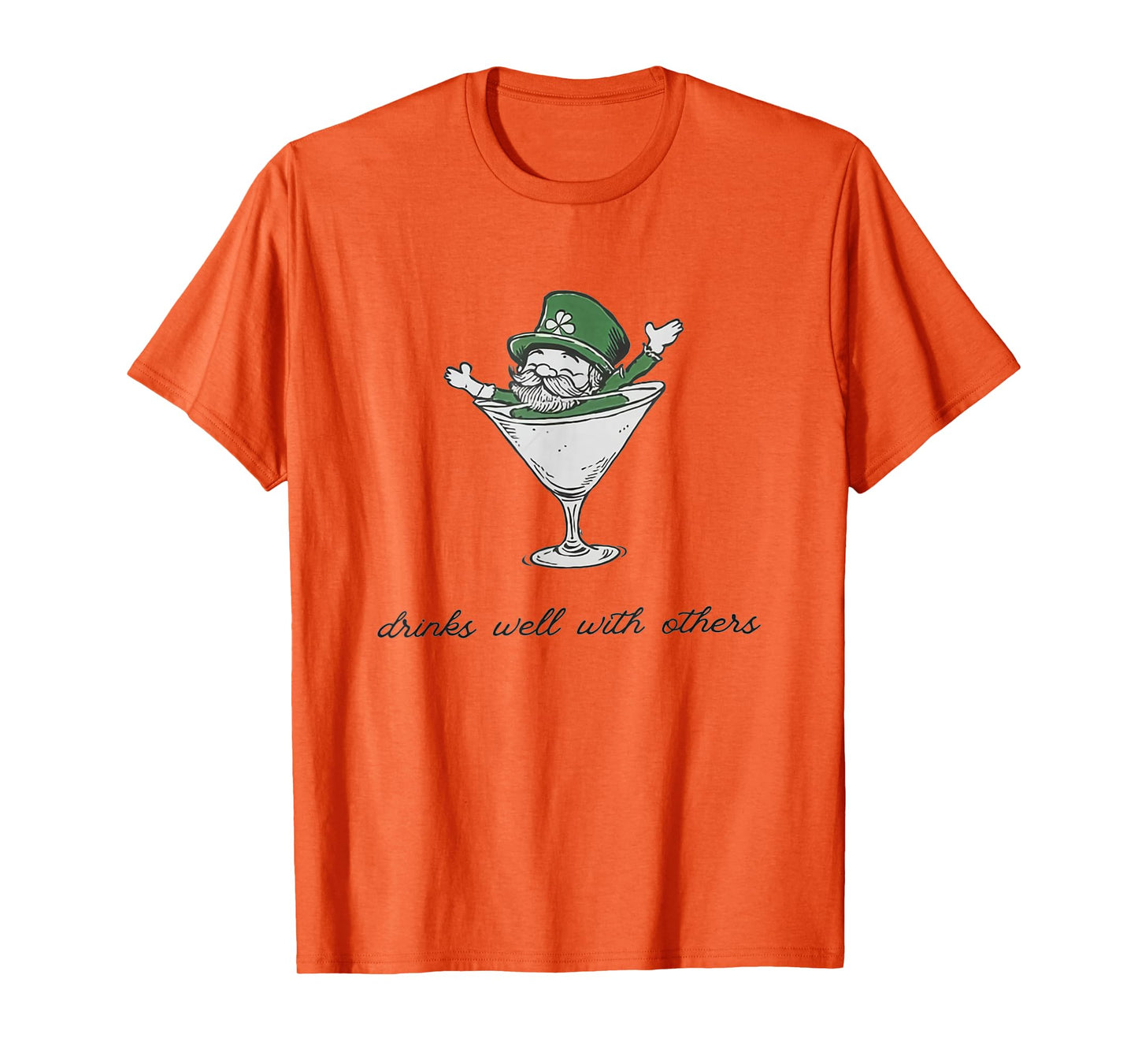Leprechaun Martini Cocktail St Patrick's Day Womens T-Shirt