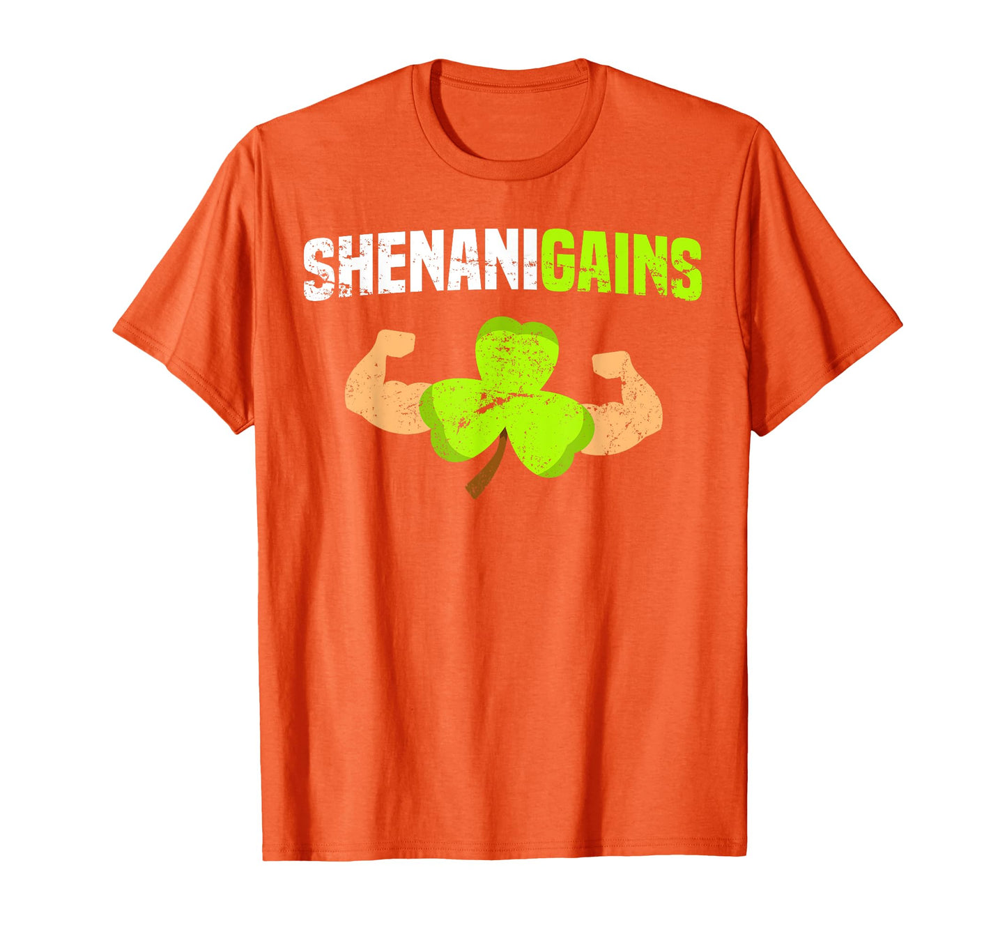 Shenanigains St Patricks Day T Shirt Workout Gym Gains Lift T-Shirt