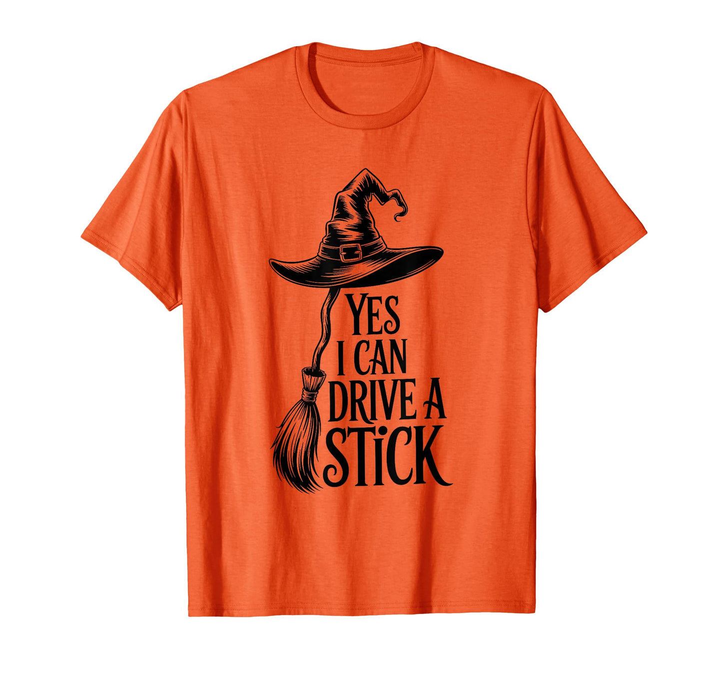 I Can Drive a Stick Funny Halloween Witch Costume T-Shirt