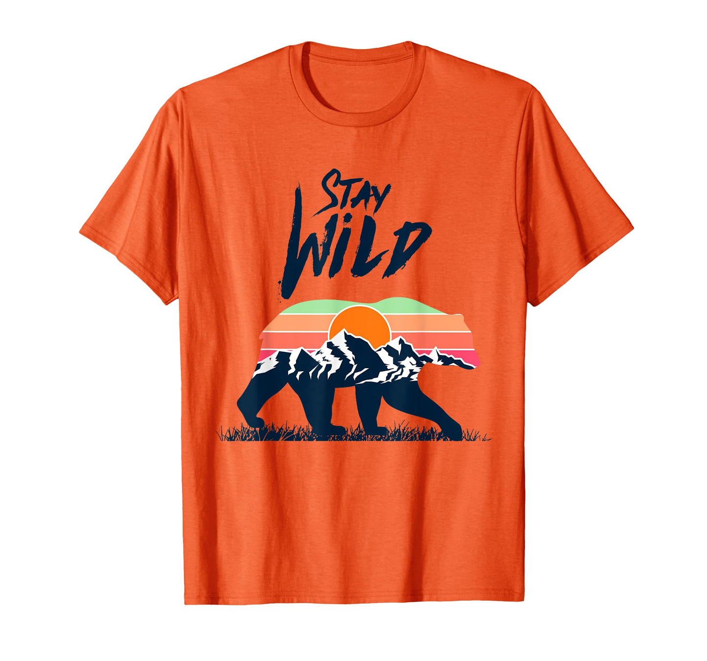 Stay Wild With California Bear T Shirt, Bear Graphic Design T-Shirt