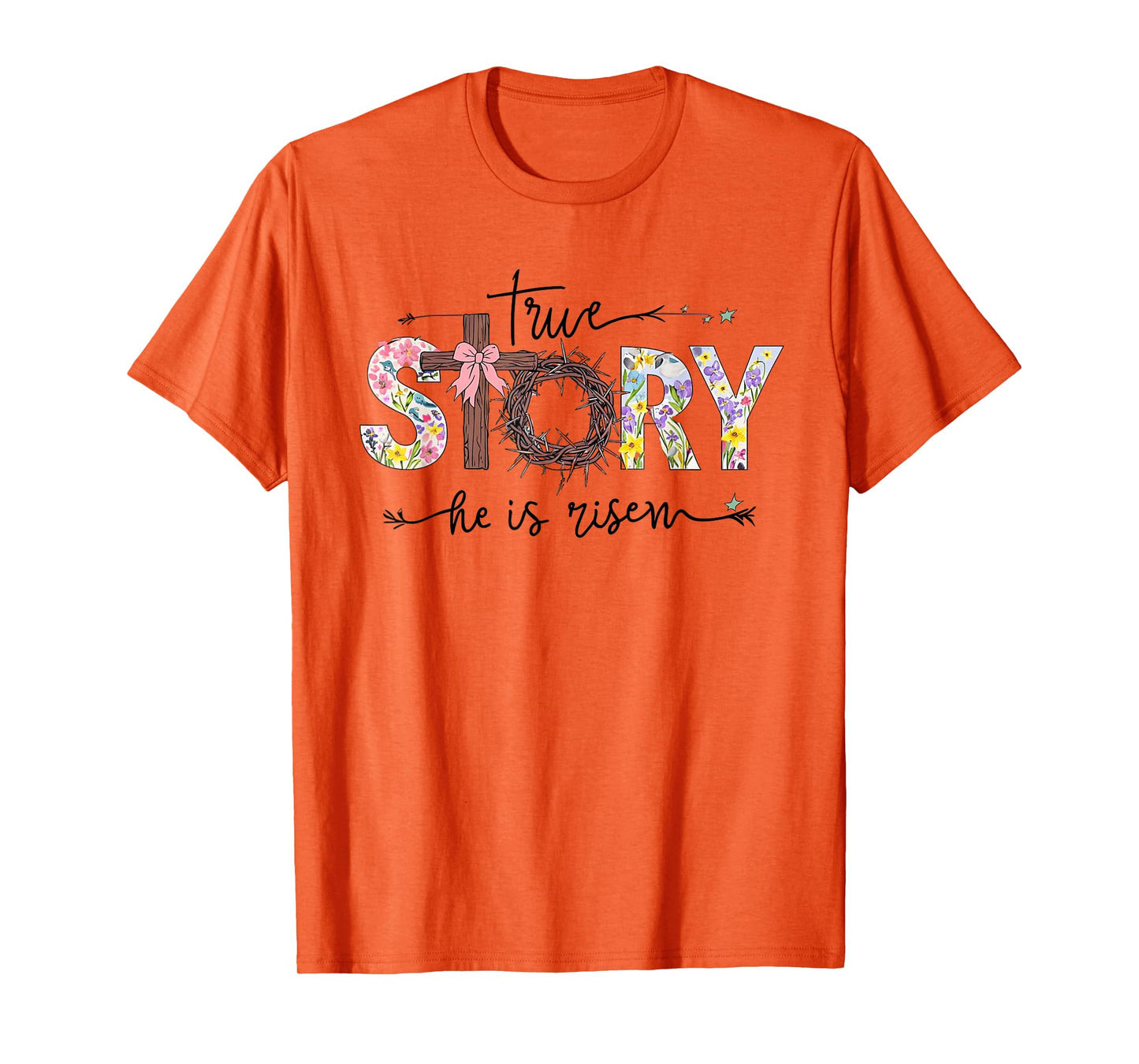 Trendy He Is Risen Christian Ladies Cute Popular Easter T-Shirt