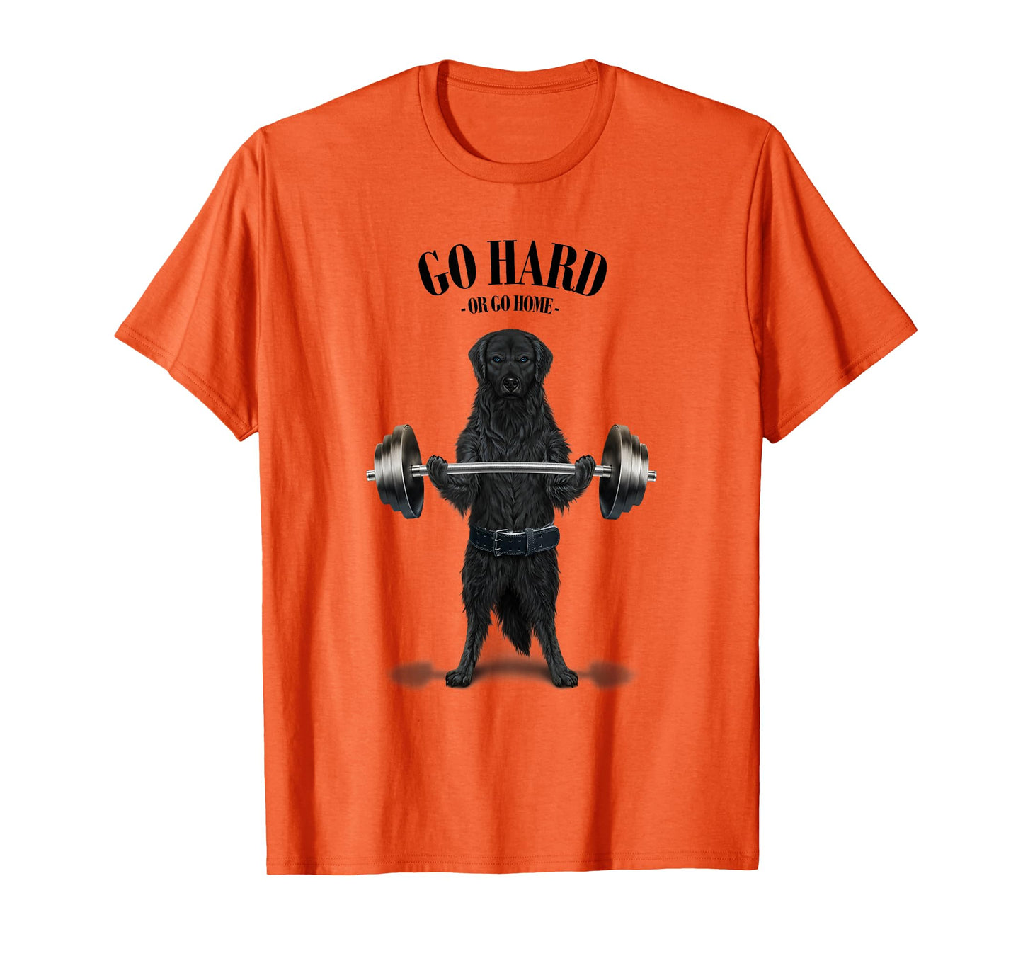 Black Labrador Dog Weightlifting in Fitness Gym T-Shirt