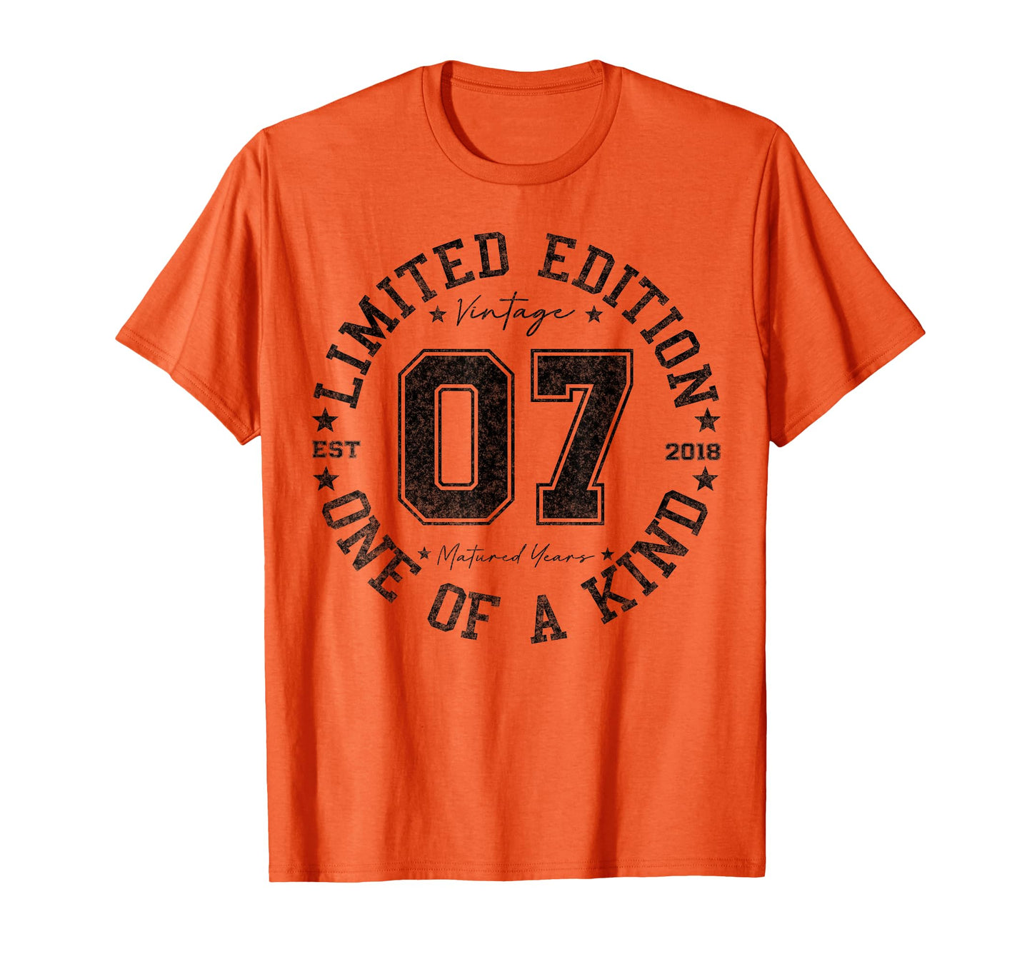 7 Year Old Gifts Vintage 2018 Limited Edition 7th Birthday T-Shirt