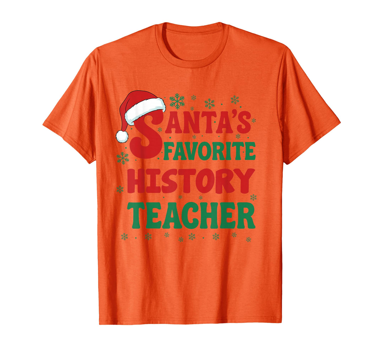 Santa's Favorite History Teacher Christmas Holiday Pajama T-Shirt
