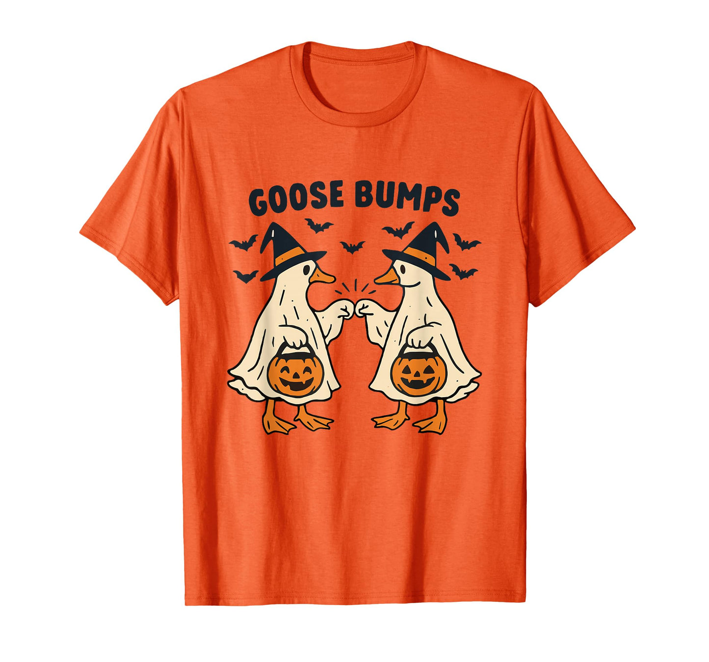 Goose Bumps Halloween Goose Witch Fist Bump Silly Goose T-Shirt