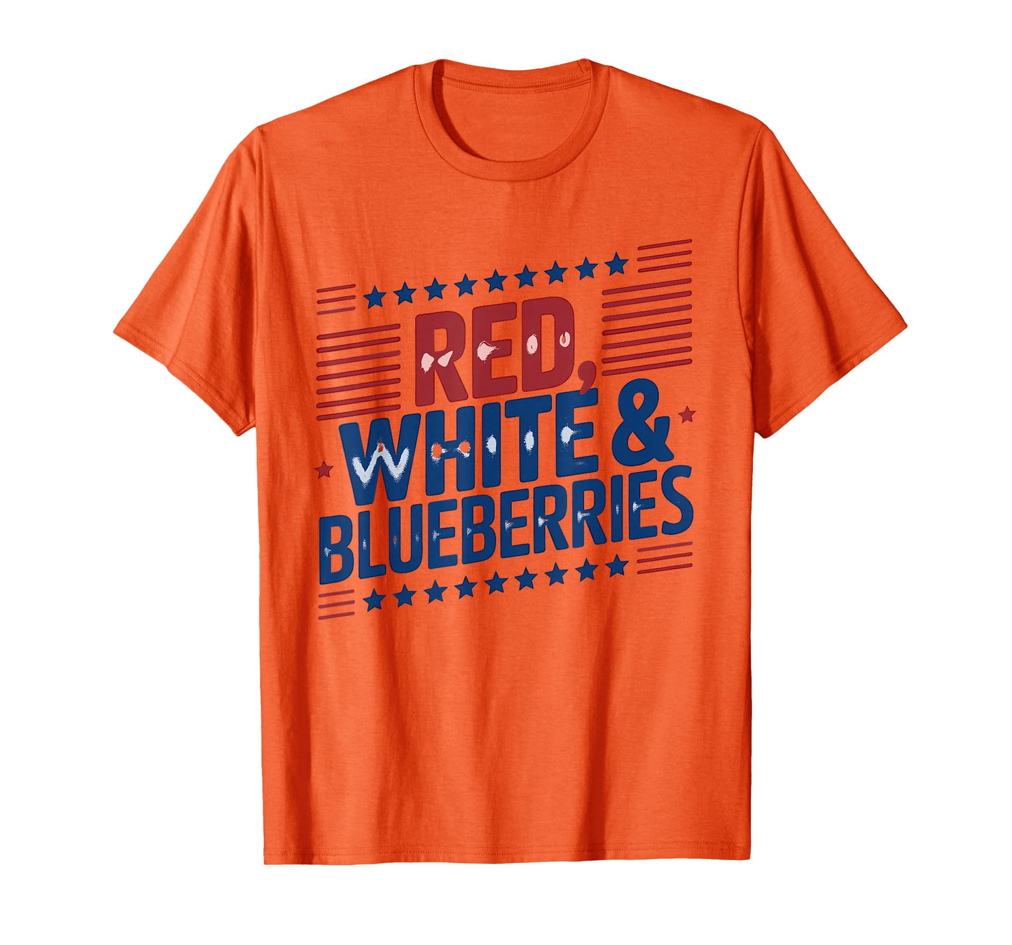 Vintage Patriotic Red White & Blueberries Humor Statement T-Shirt