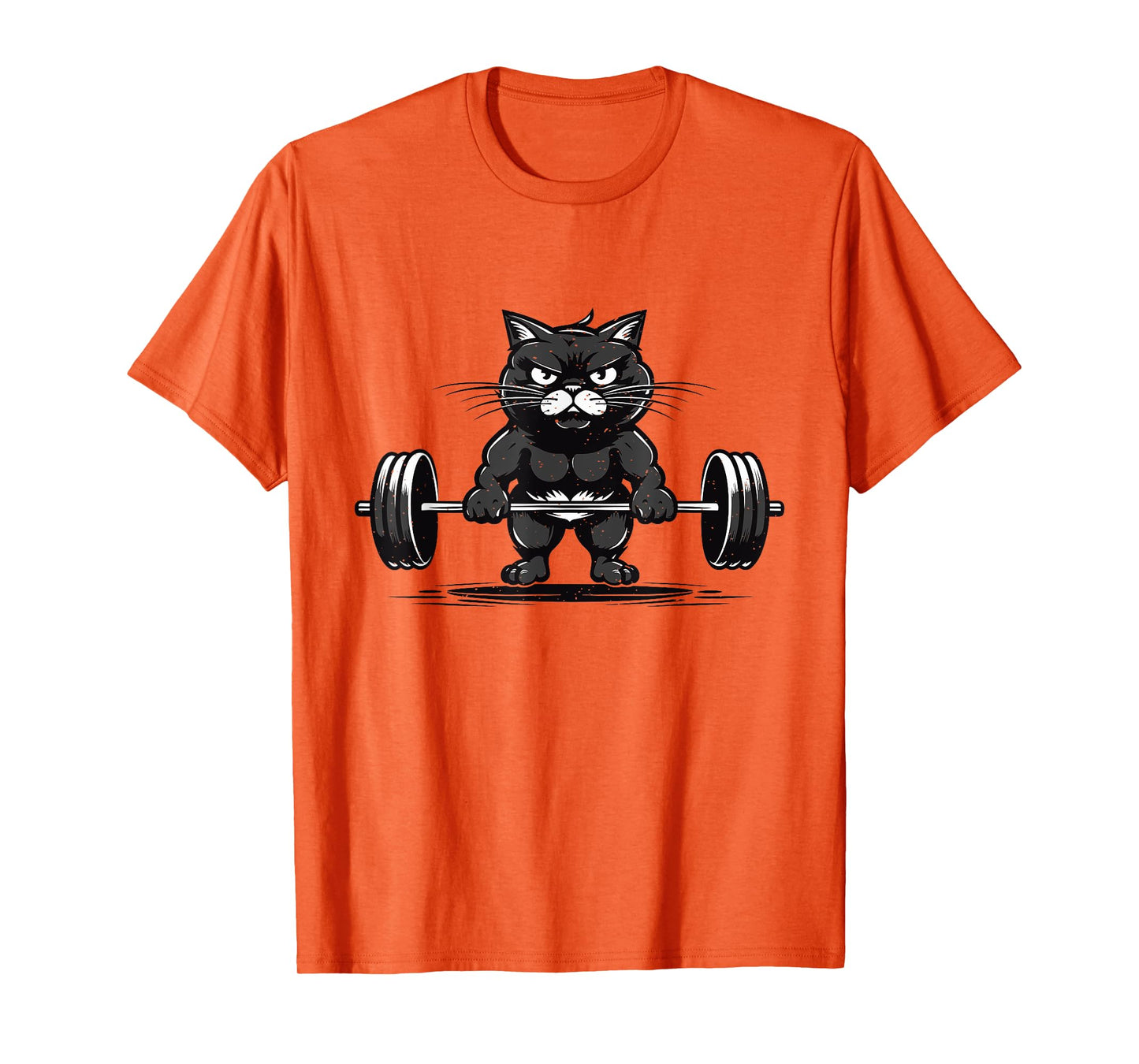 Cat Deadlifting Funny Fitness Gym Workout Cat Lovers T-Shirt for Men Women