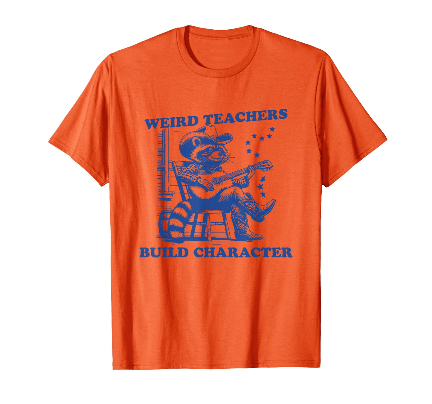 Weird Teachers Build Character Shirt Raccoon Teacher T-Shirt