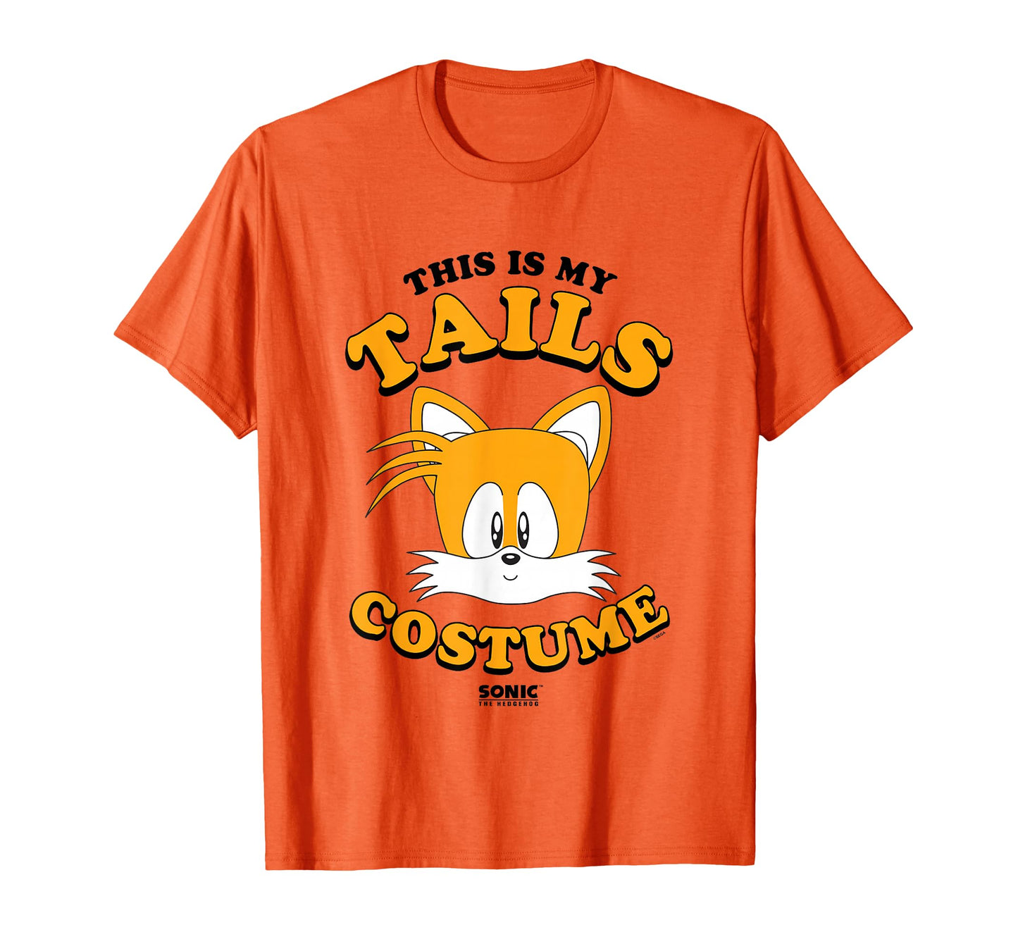 Sonic The Hedgehog Halloween This Is My Tails Retro Costume T-Shirt