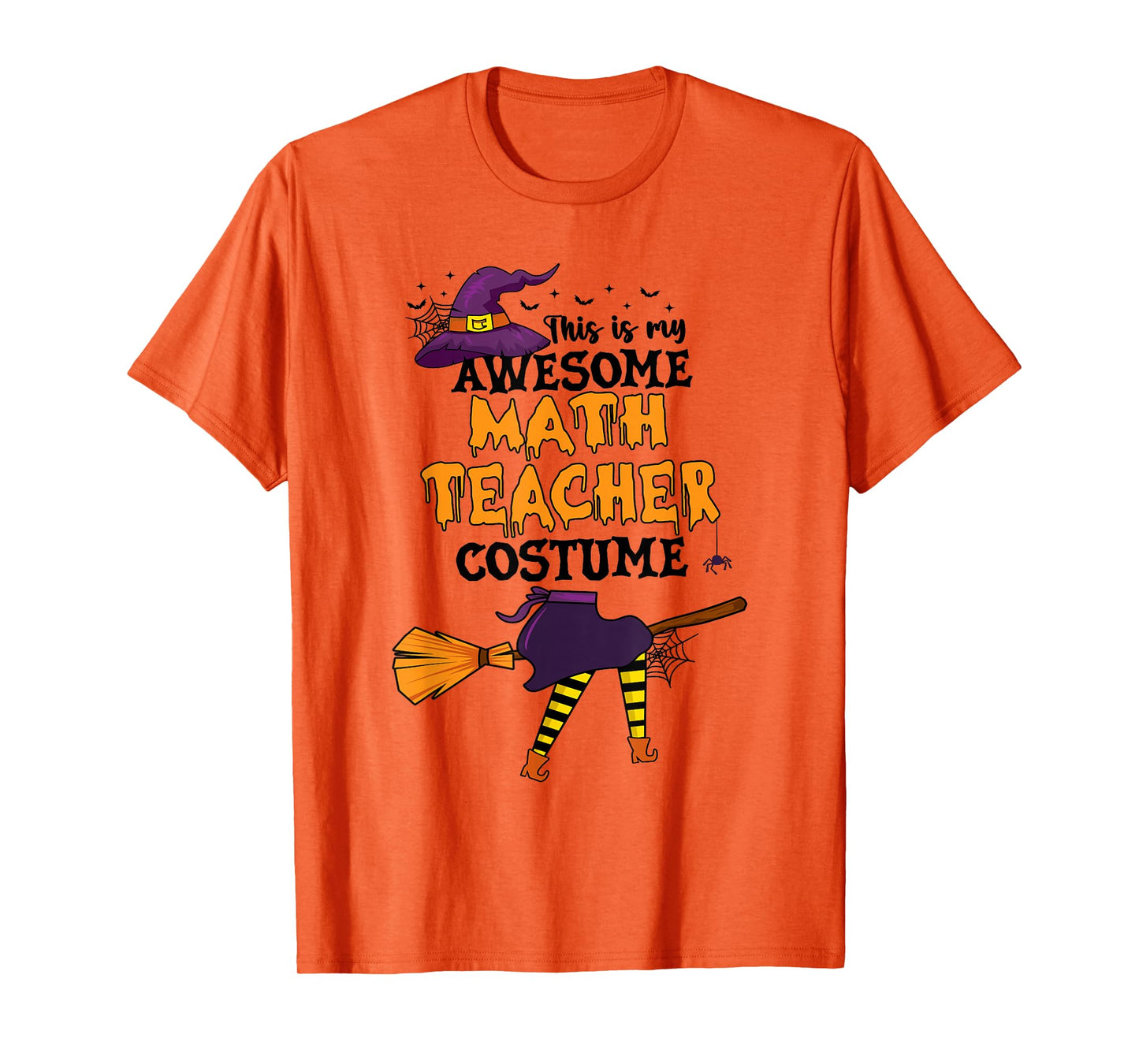 This is My Awesome Math Teacher Costume Halloween Witch T-Shirt