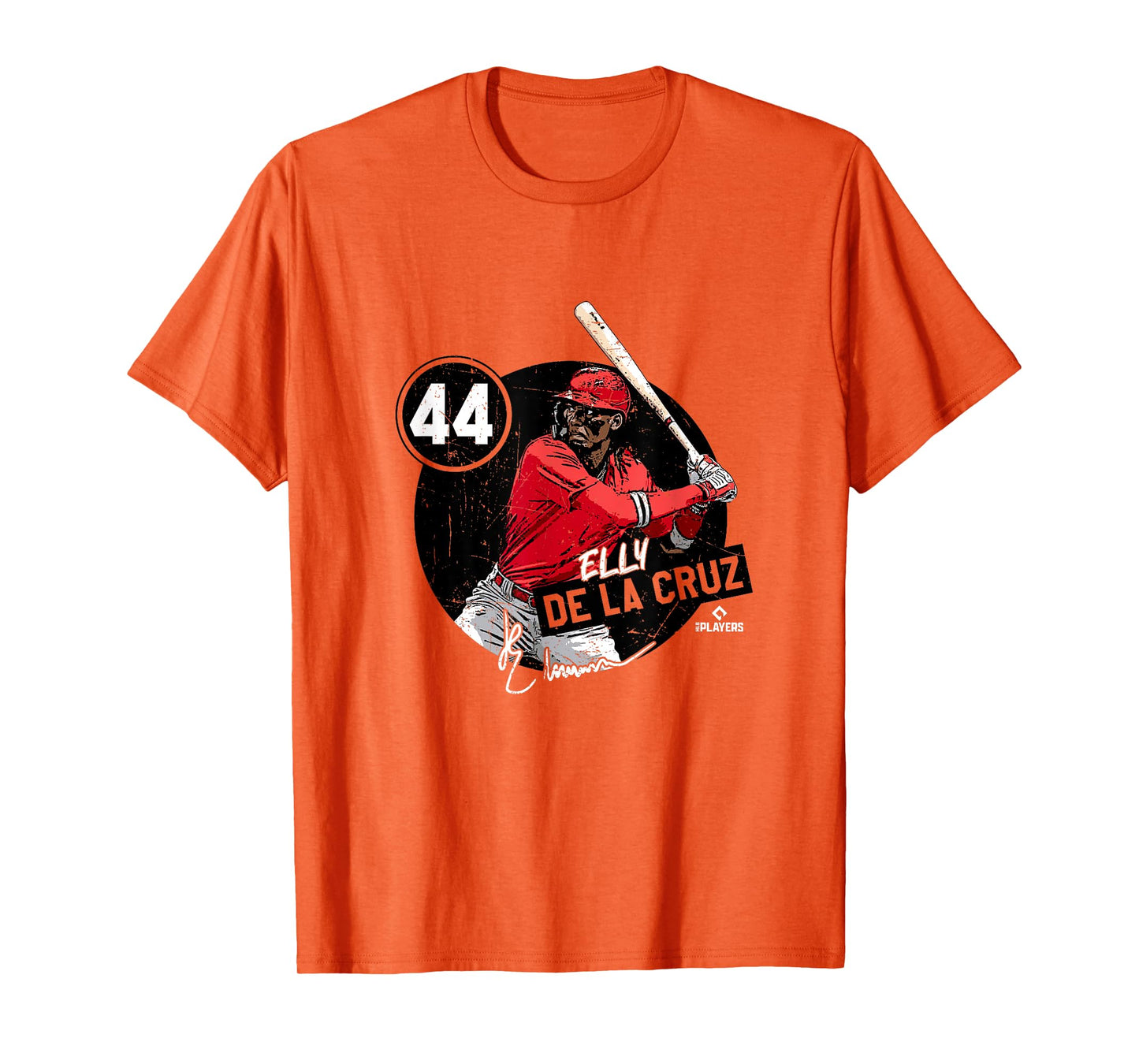 Elly De La Cruz | Cincinnati MLBPA T-Shirt - Red, Small, Unisex-Adult, Short Sleeve, Classic Fit, Polyester, Letter Print, Game Theme