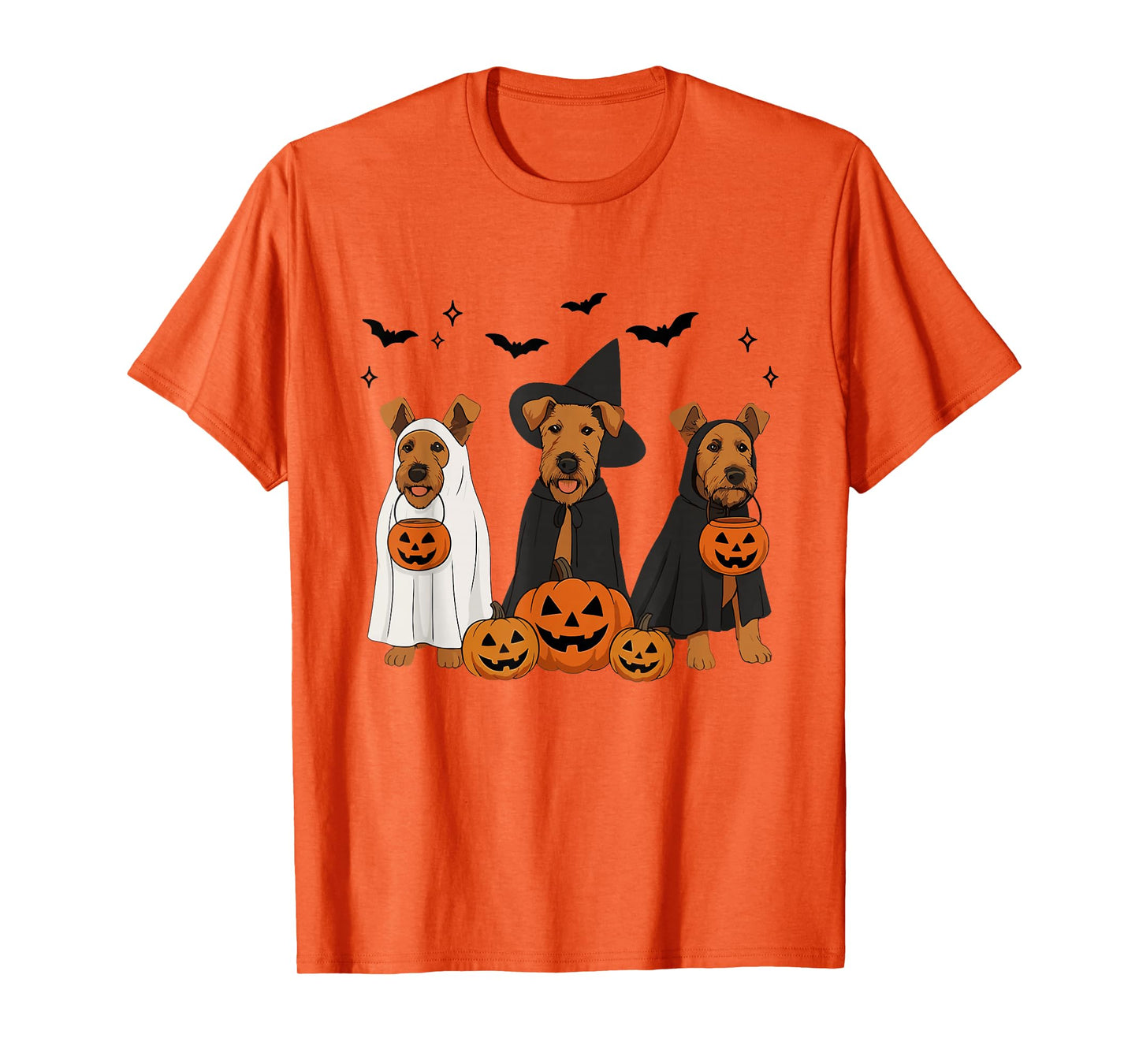 Airedale Terrier Halloween Witch Airedale Terrier Dog Mom T-Shirt