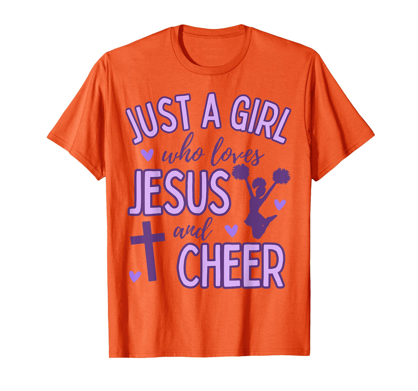 Just A Girl Who Loves Jesus and Cheer Cheerleading Christian T-Shirt