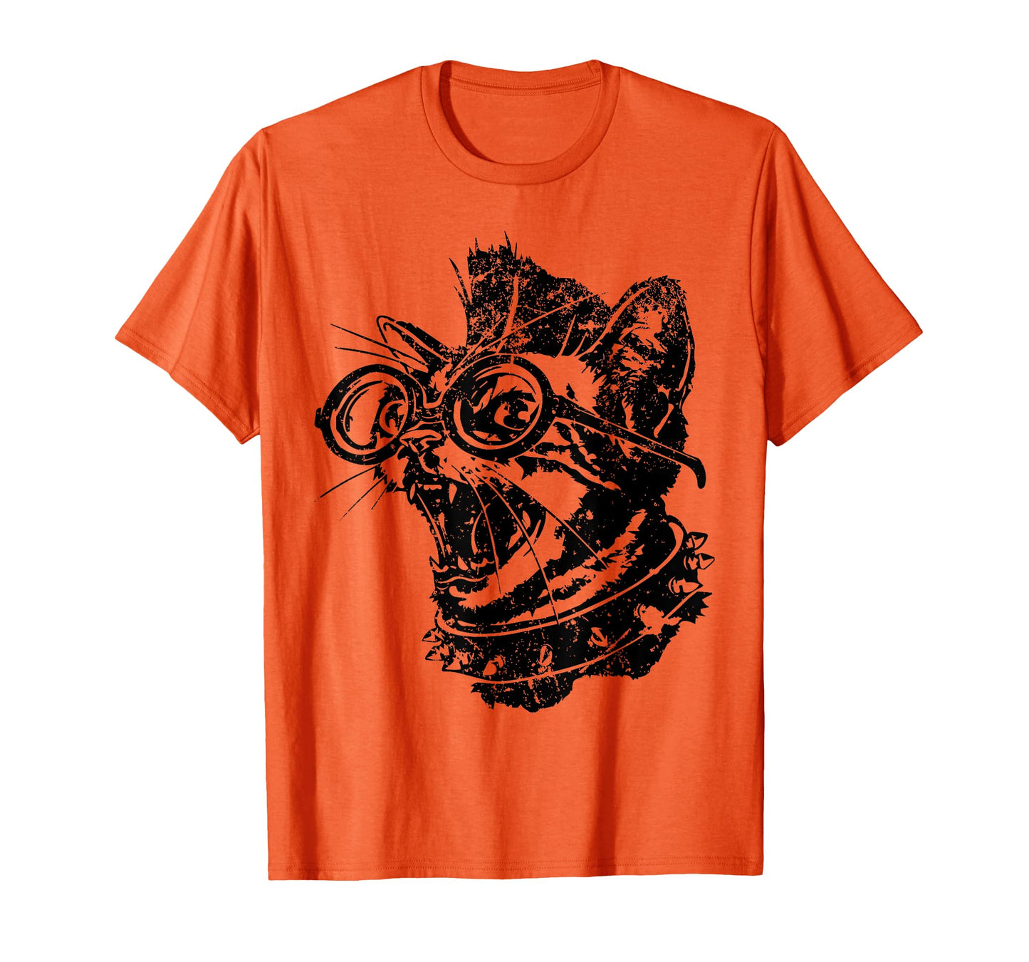 Punk Rock Spooky Black Cat Lover Scary Halloween Costume T-Shirt