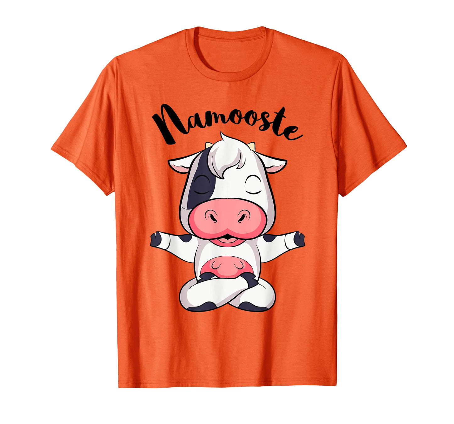 Namoostee Cow Shirt Women Girls Cow Lover Gifts Namaste Yoga T-Shirt