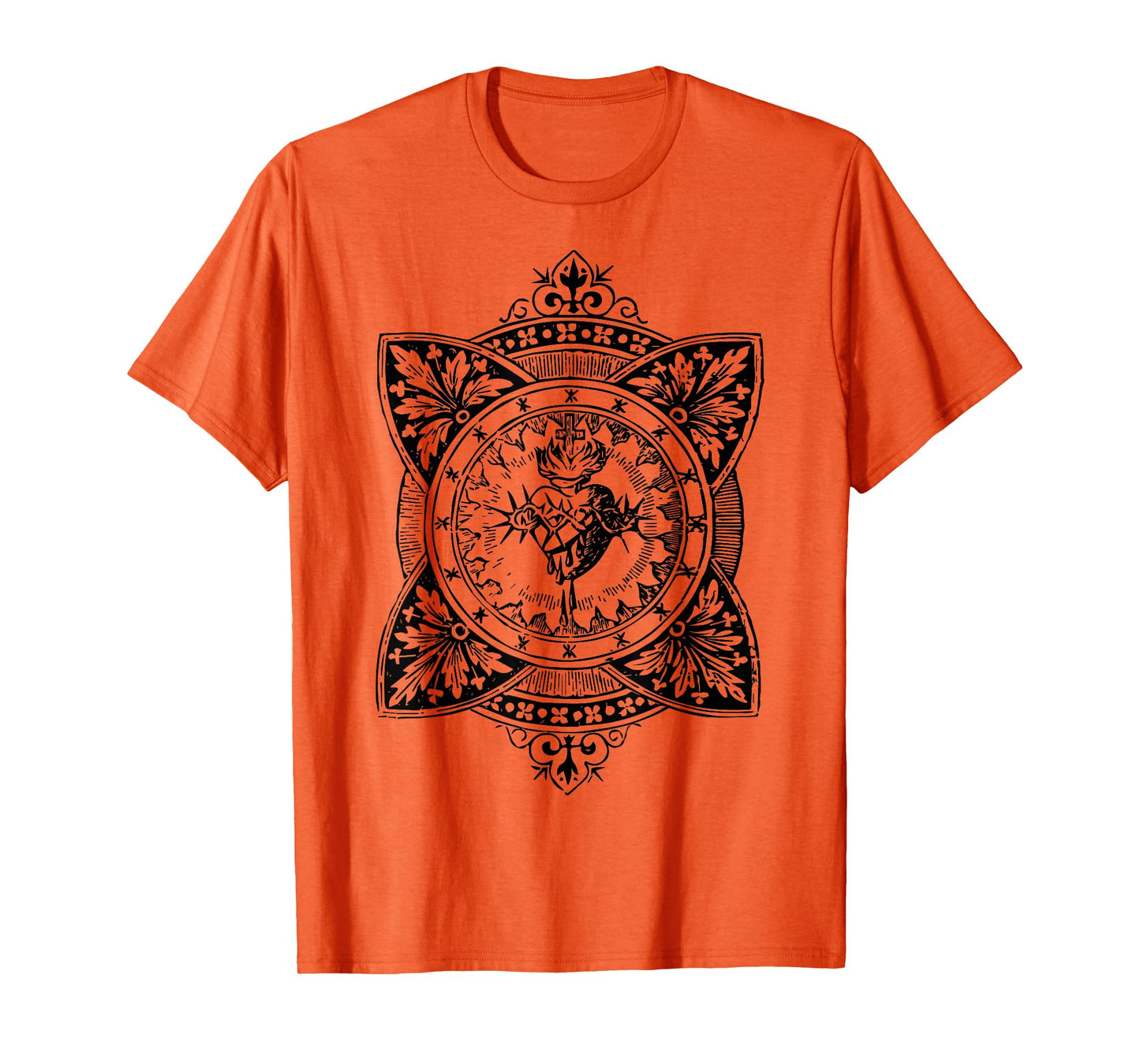 Vintage Sacred Heart of Jesus Symbol Traditional Catholic T-Shirt