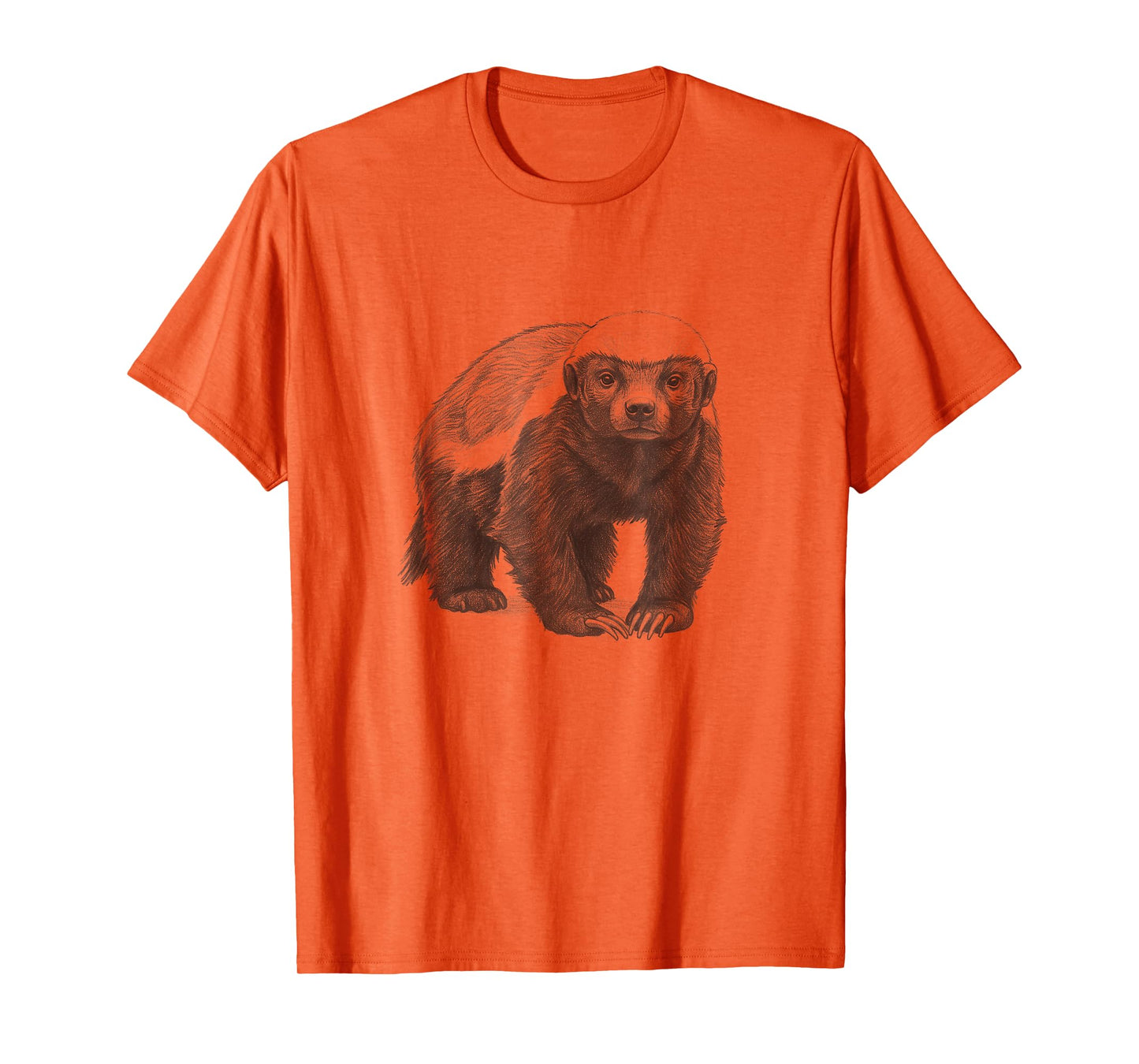 Vintage Honey Badger Drawing Art Design T-Shirt