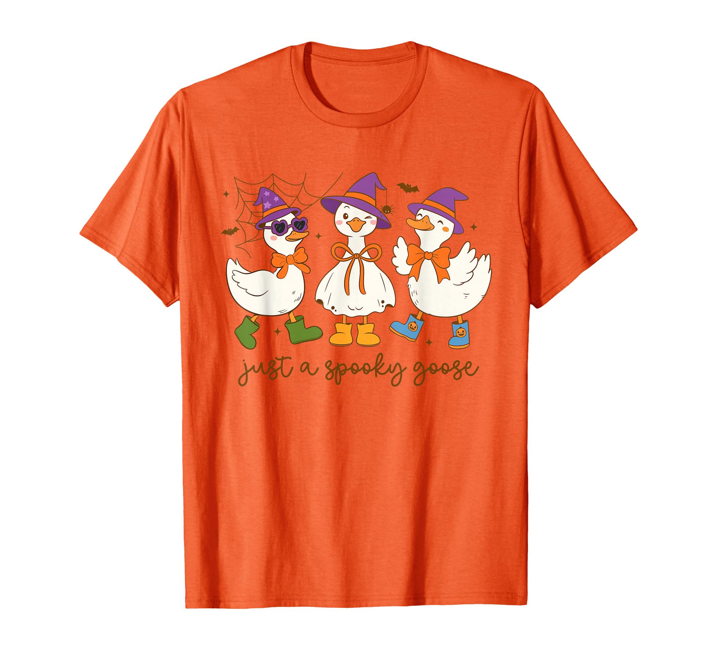 Just A Spooky Goose Halloween Silly Goose Funny Halloween T-Shirt