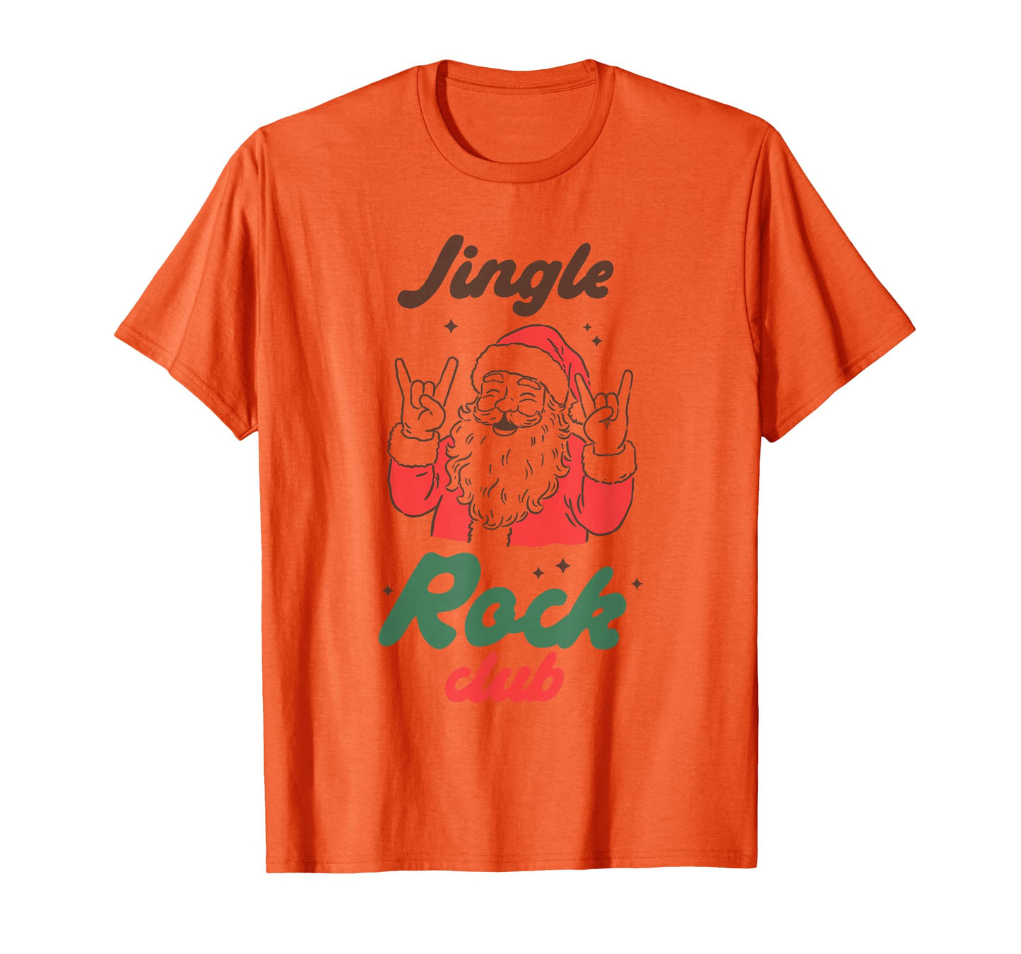 Jingle Rock Club Santa Claus Holiday Party Rock Music Xmas T-Shirt
