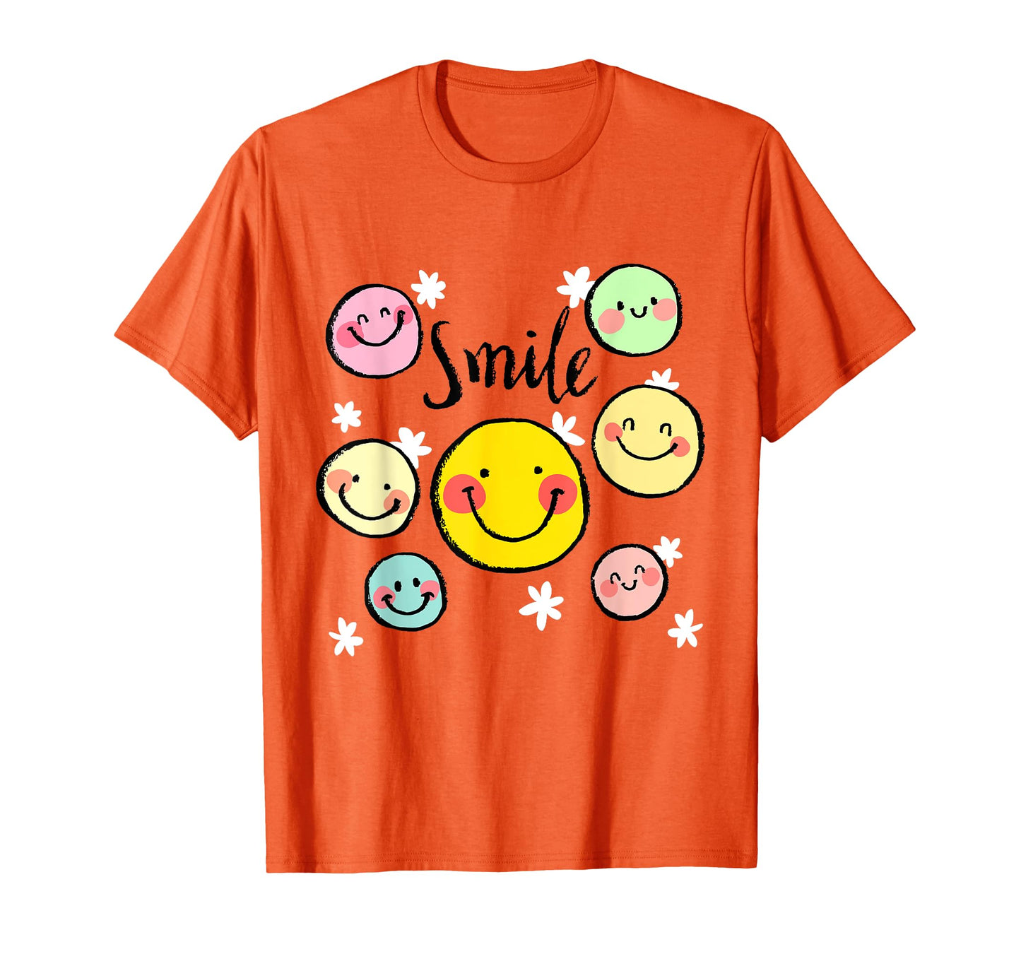 Cool Silhouette Happy Smile Face Illustration Graphic Design T-Shirt