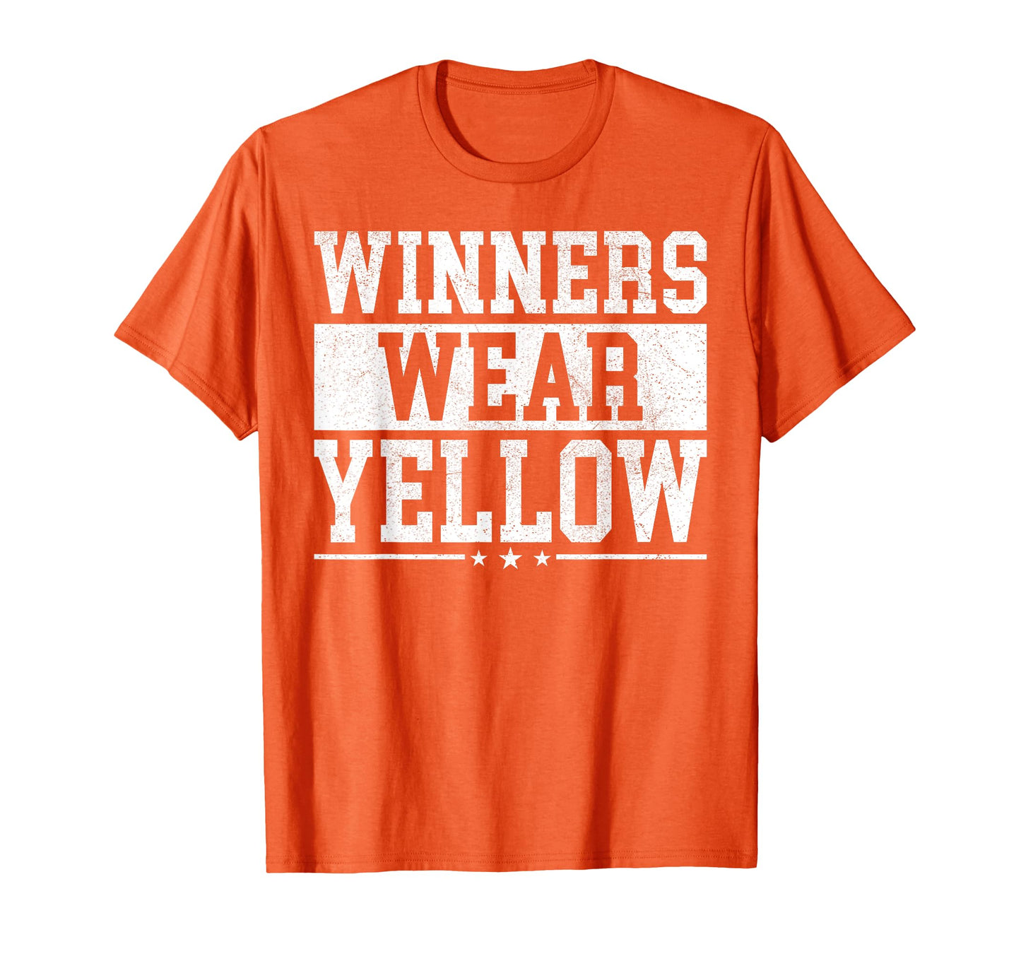 Winners Wear Yellow Color War Camp Spirit Game Team Wear T-Shirt
